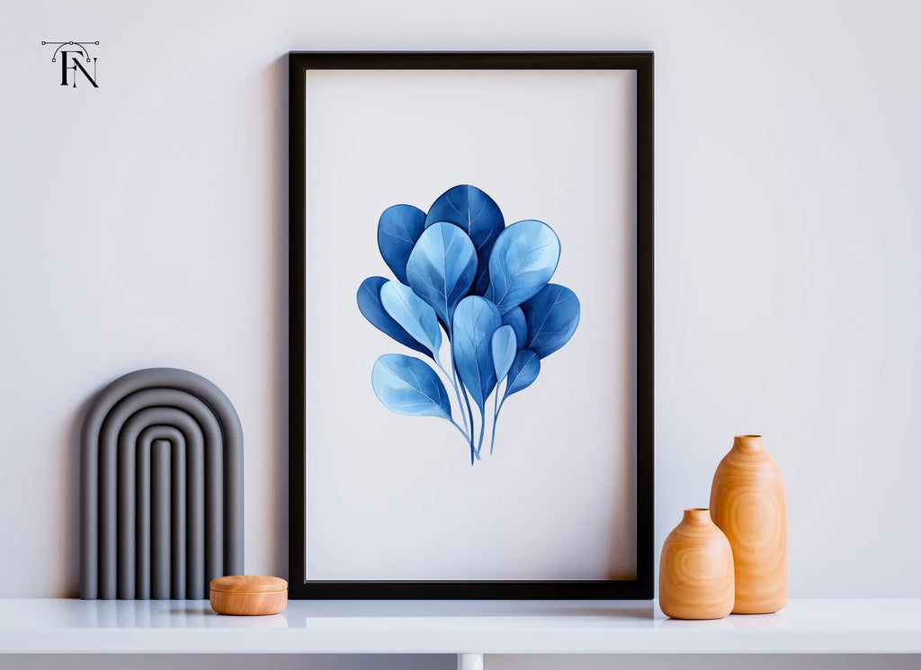 Blue Leaves Clipart Bundle