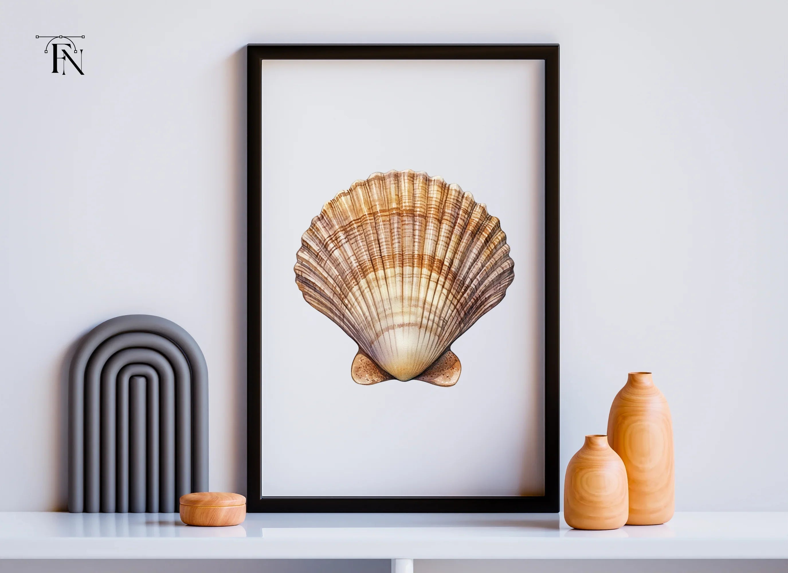 Scallop Shells Clipart Bundle