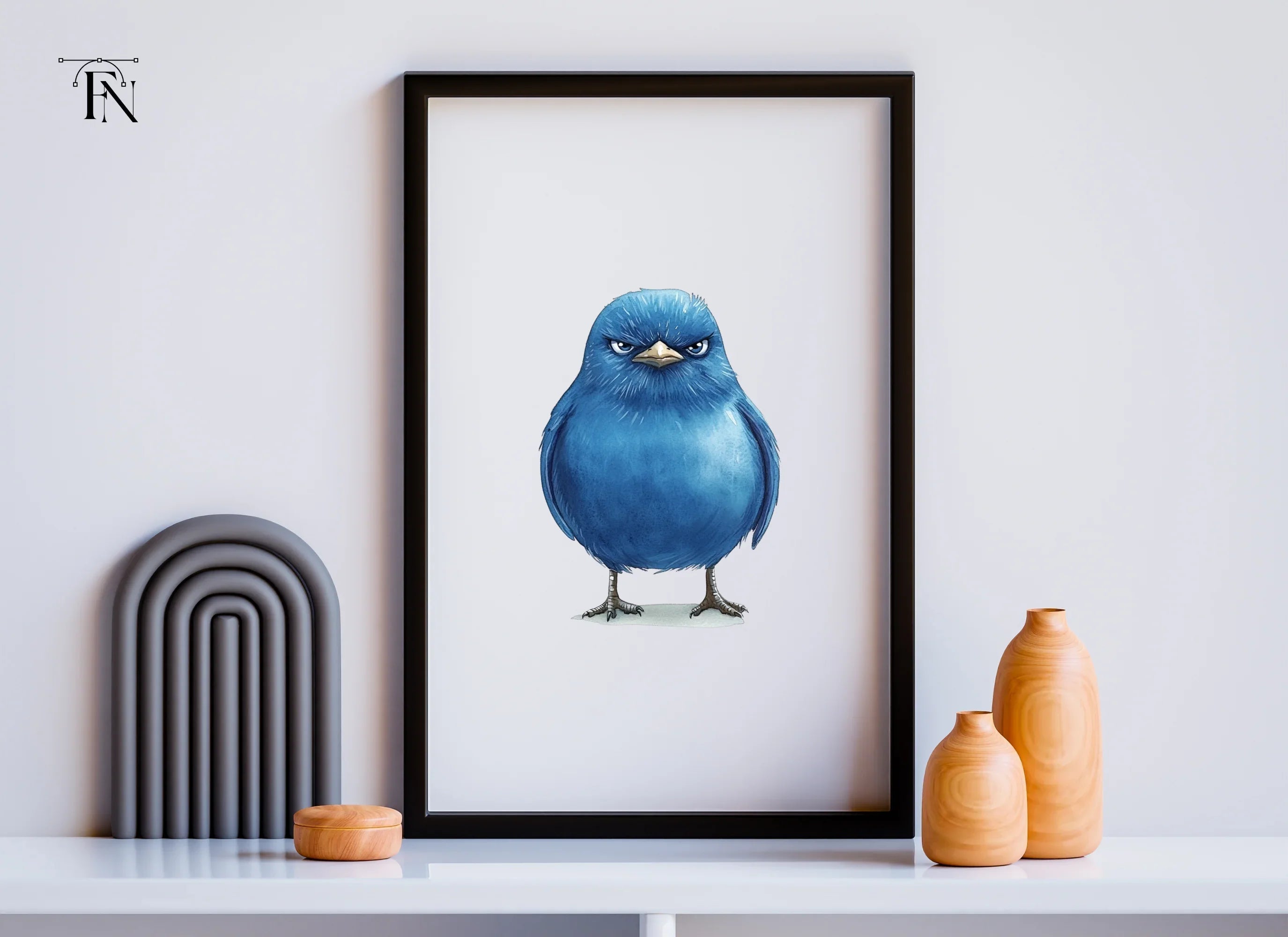 Angry Blue Bird Clipart Bundle