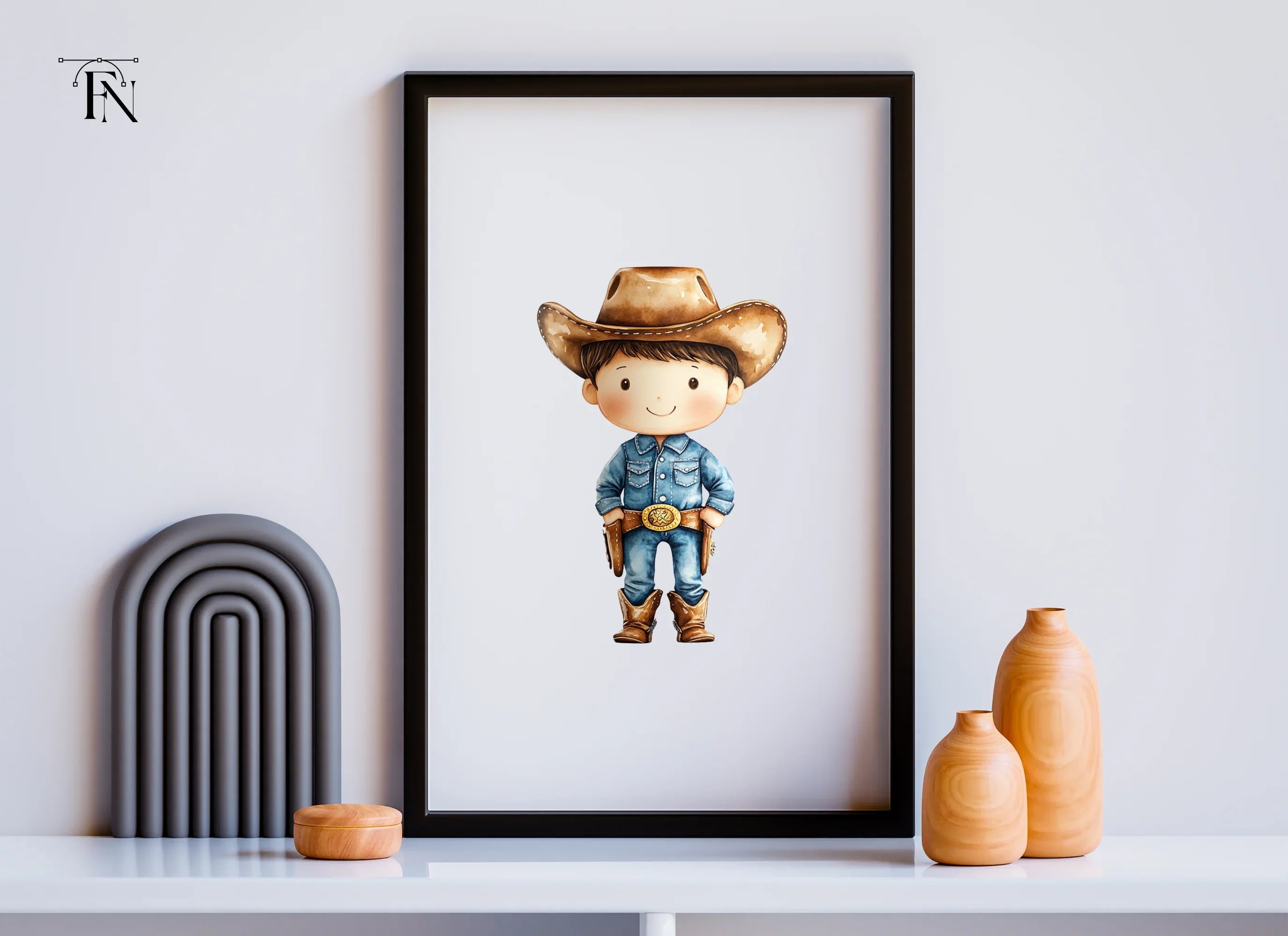 Cute Cowboy Clipart Bundle