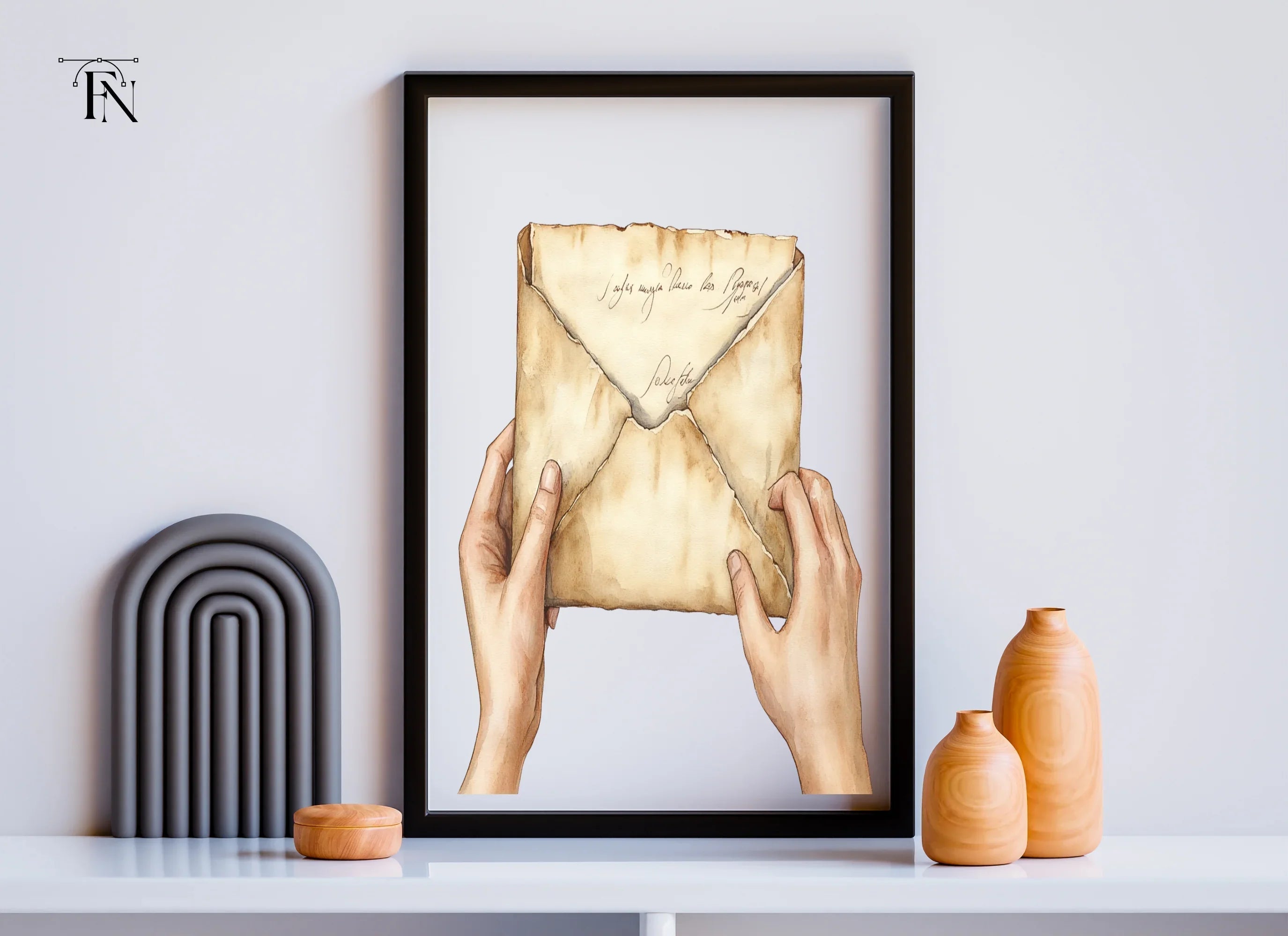 Vintage Letter Hands Clipart Bundle