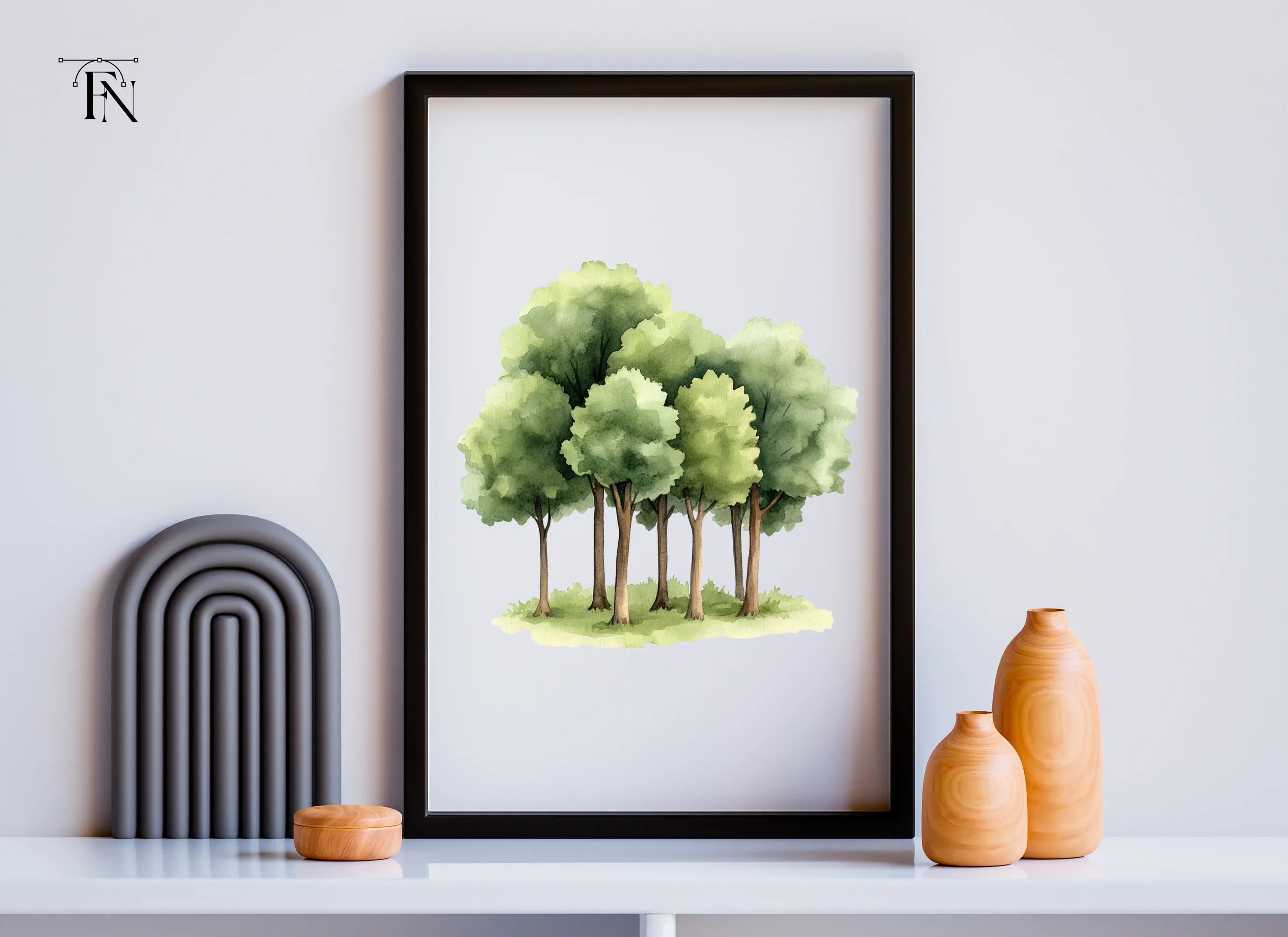 Forest Tree Group Clipart Bundle