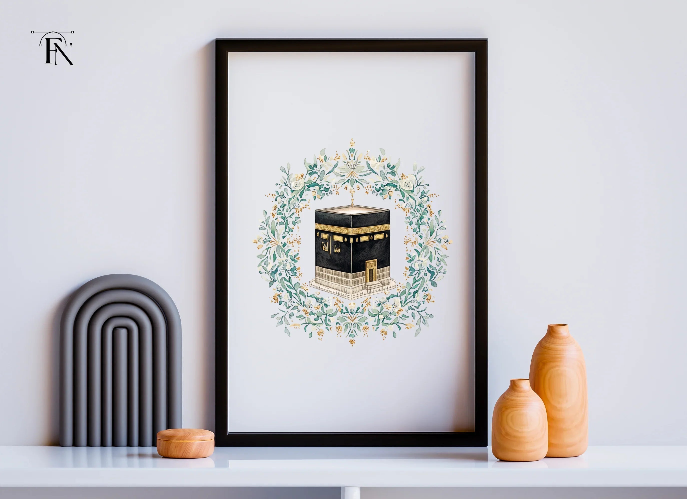 Kaaba Floral Wreath Clipart Bundle