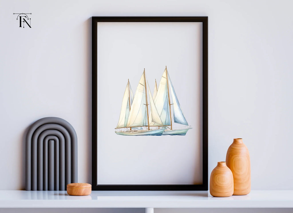 Sailboat Fleet Clipart Bundle