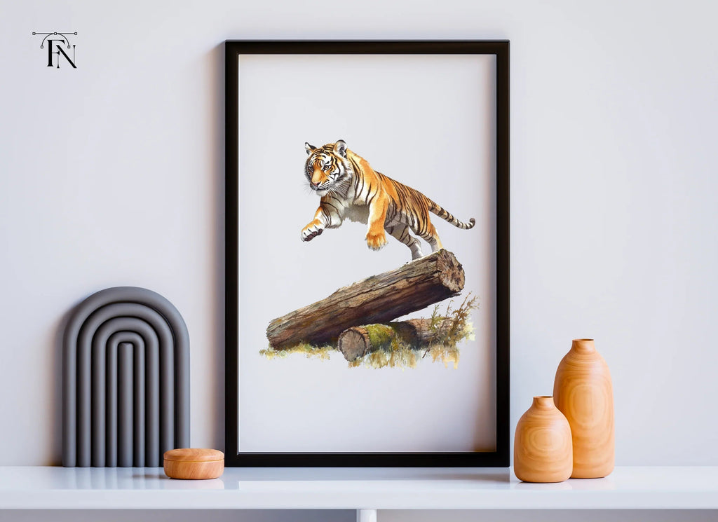 Dynamic Tiger Leap Clipart Bundle