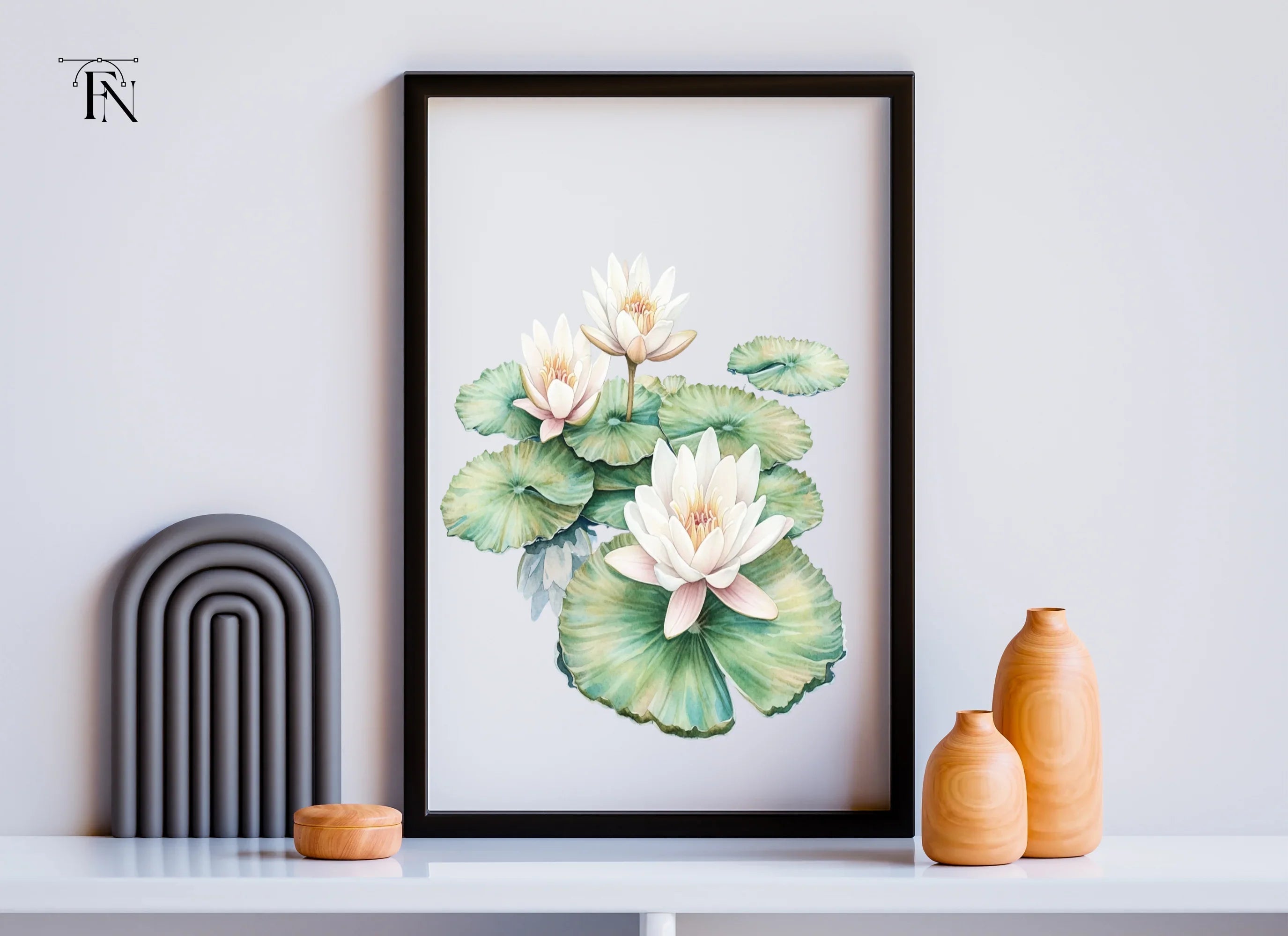 Elegant Water Lily Clipart Bundle