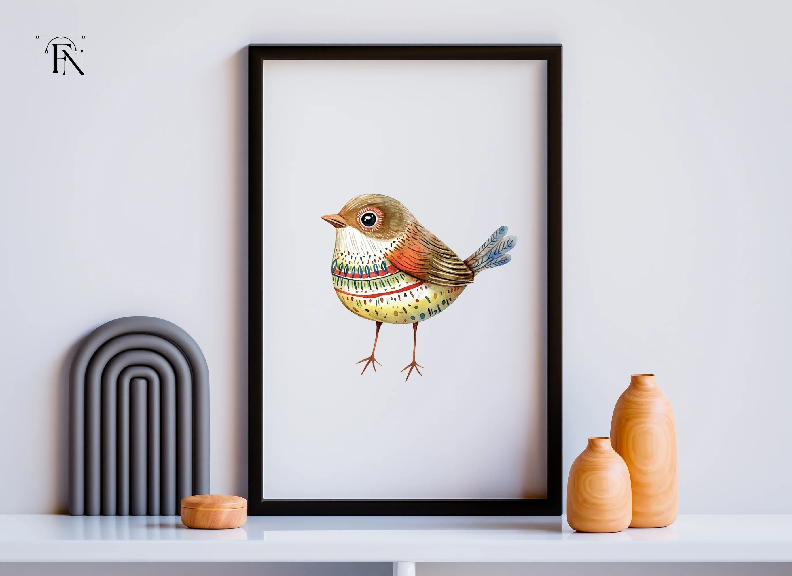 Folk Bird Clipart Bundle