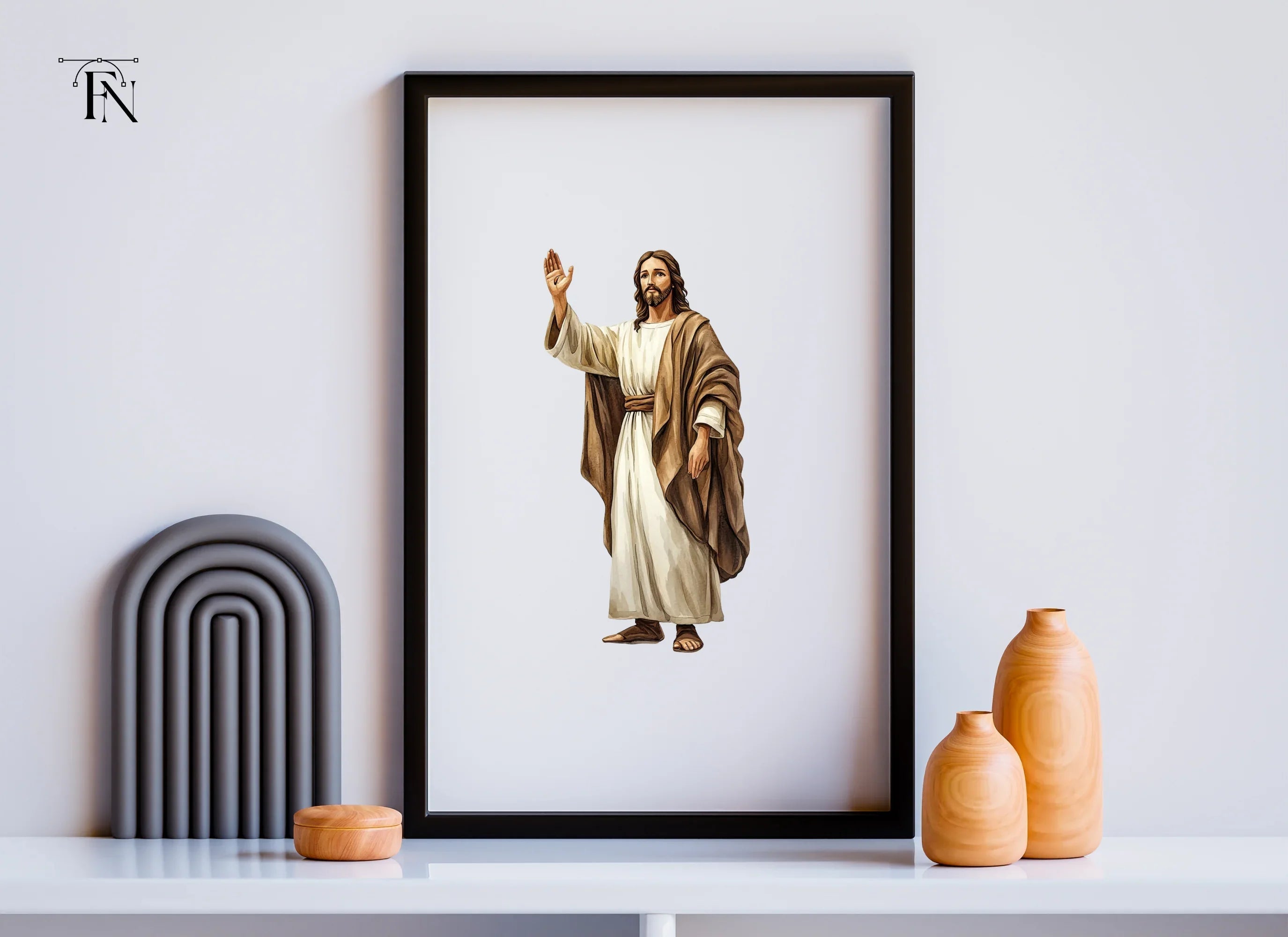 Jesus Waving and Blessing Clipart Bundle