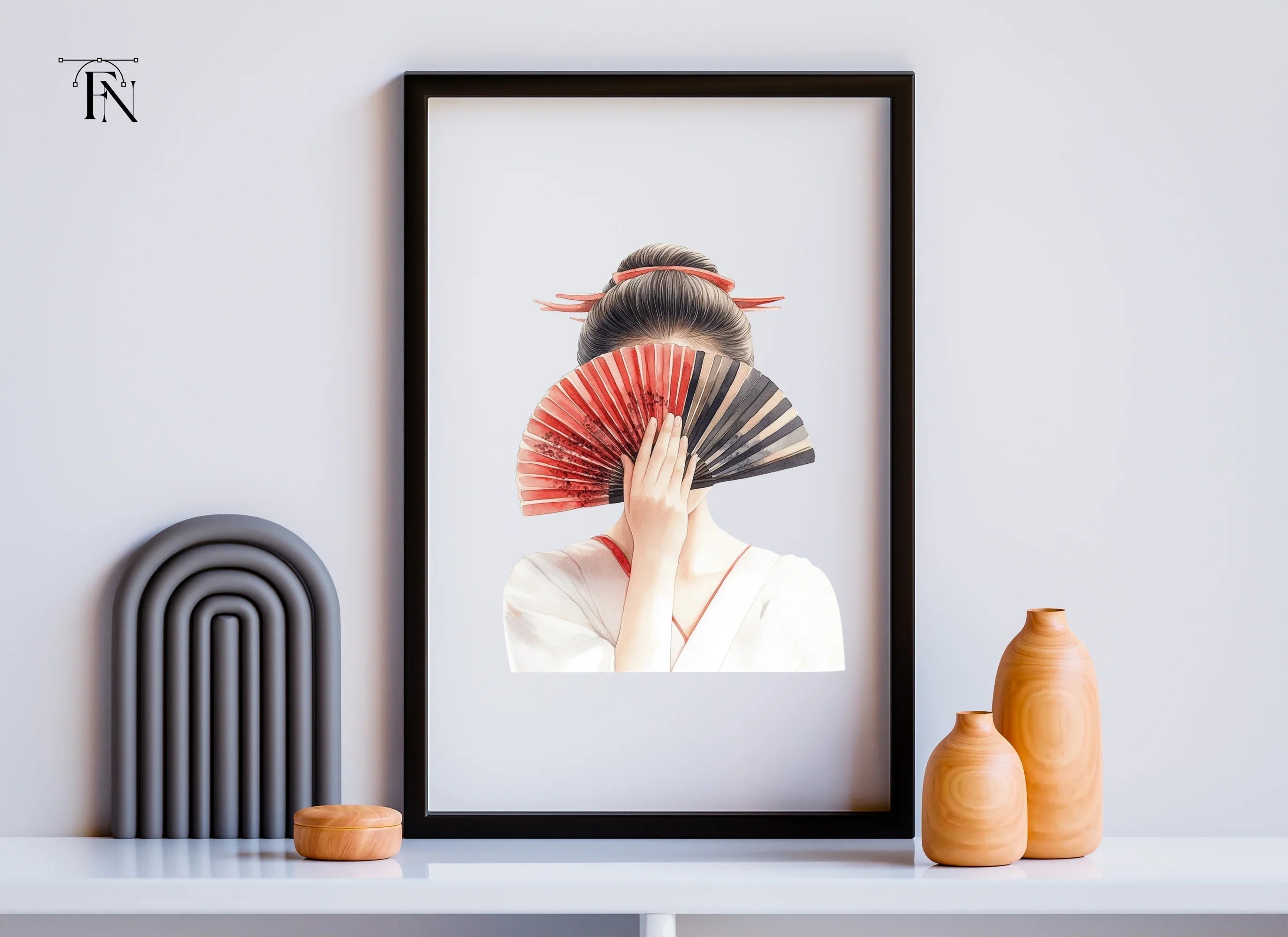 Japanese Geisha Clipart Bundle