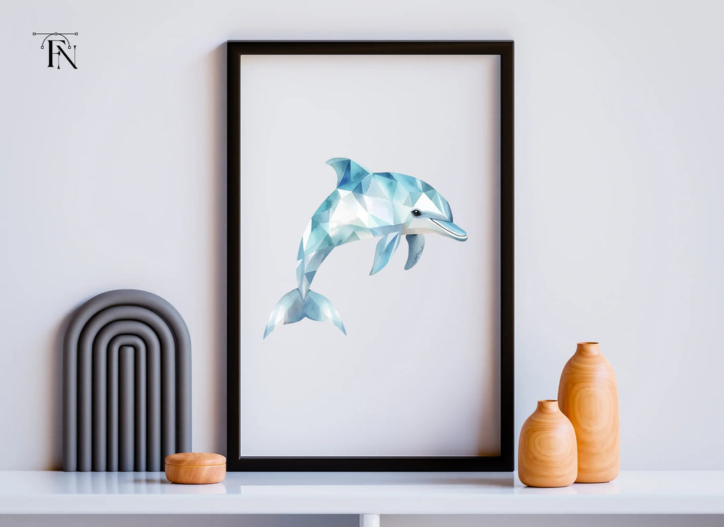 Geometric Dolphin Clipart Bundle