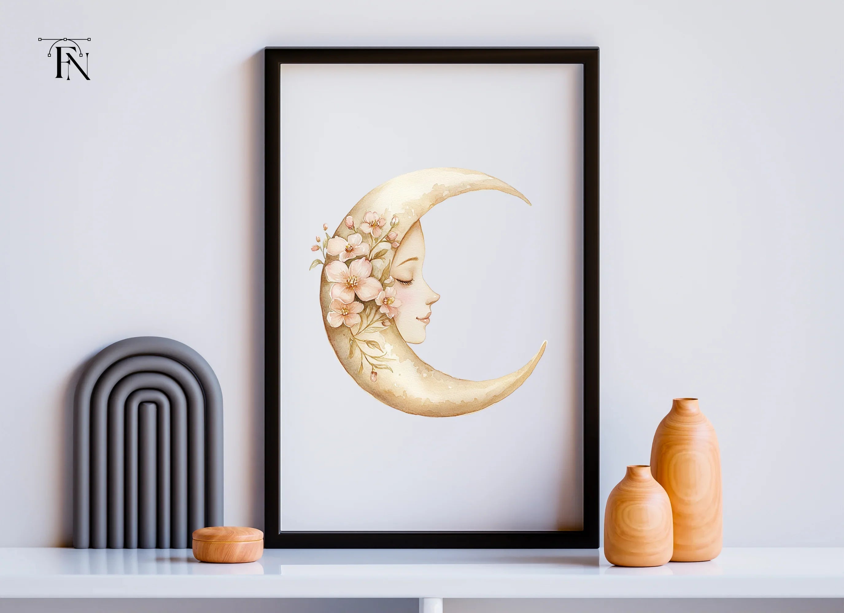 Moon Sleeping Face Clipart Bundle