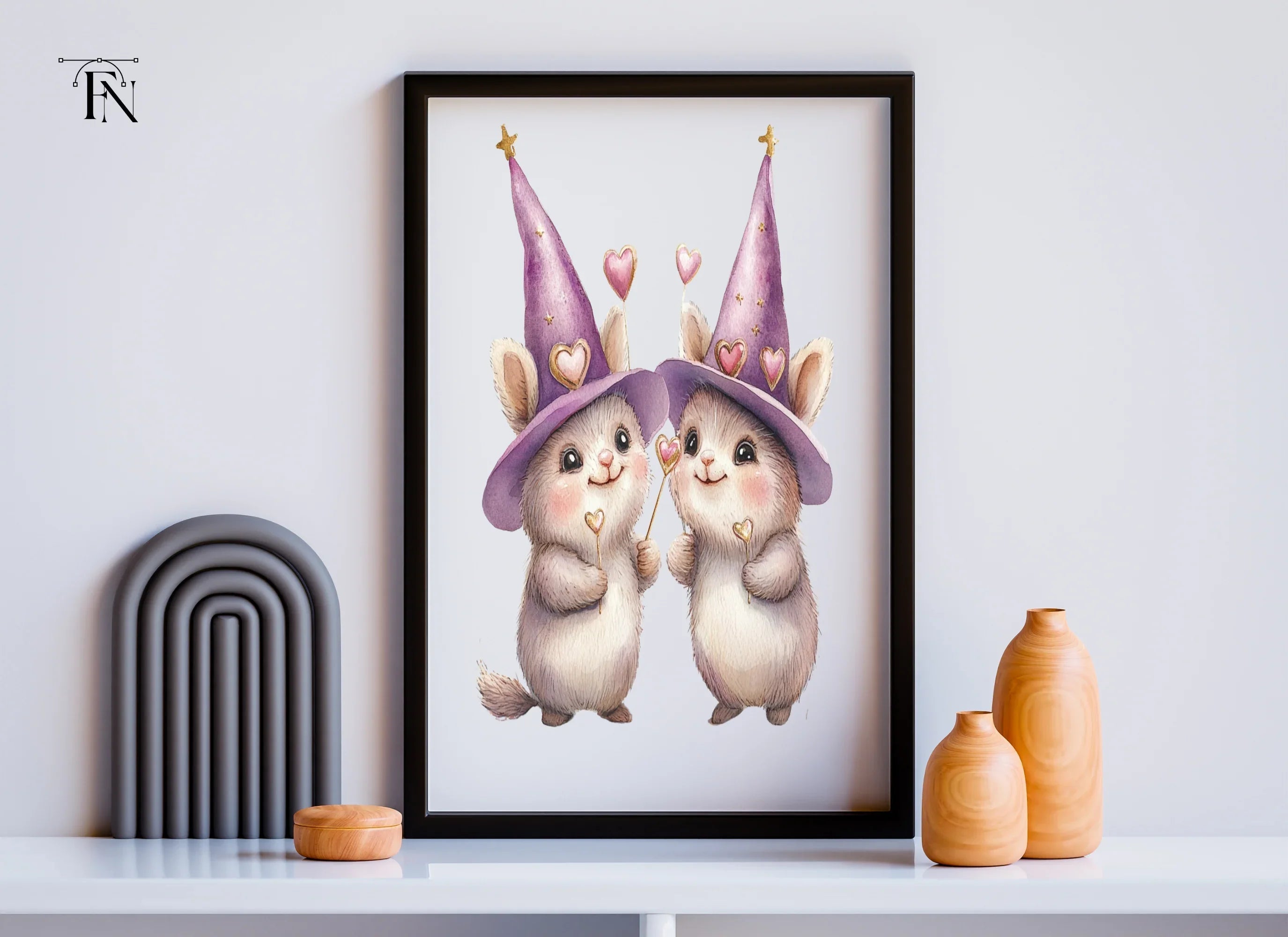 Cute Hamster Witch Clipart Bundle