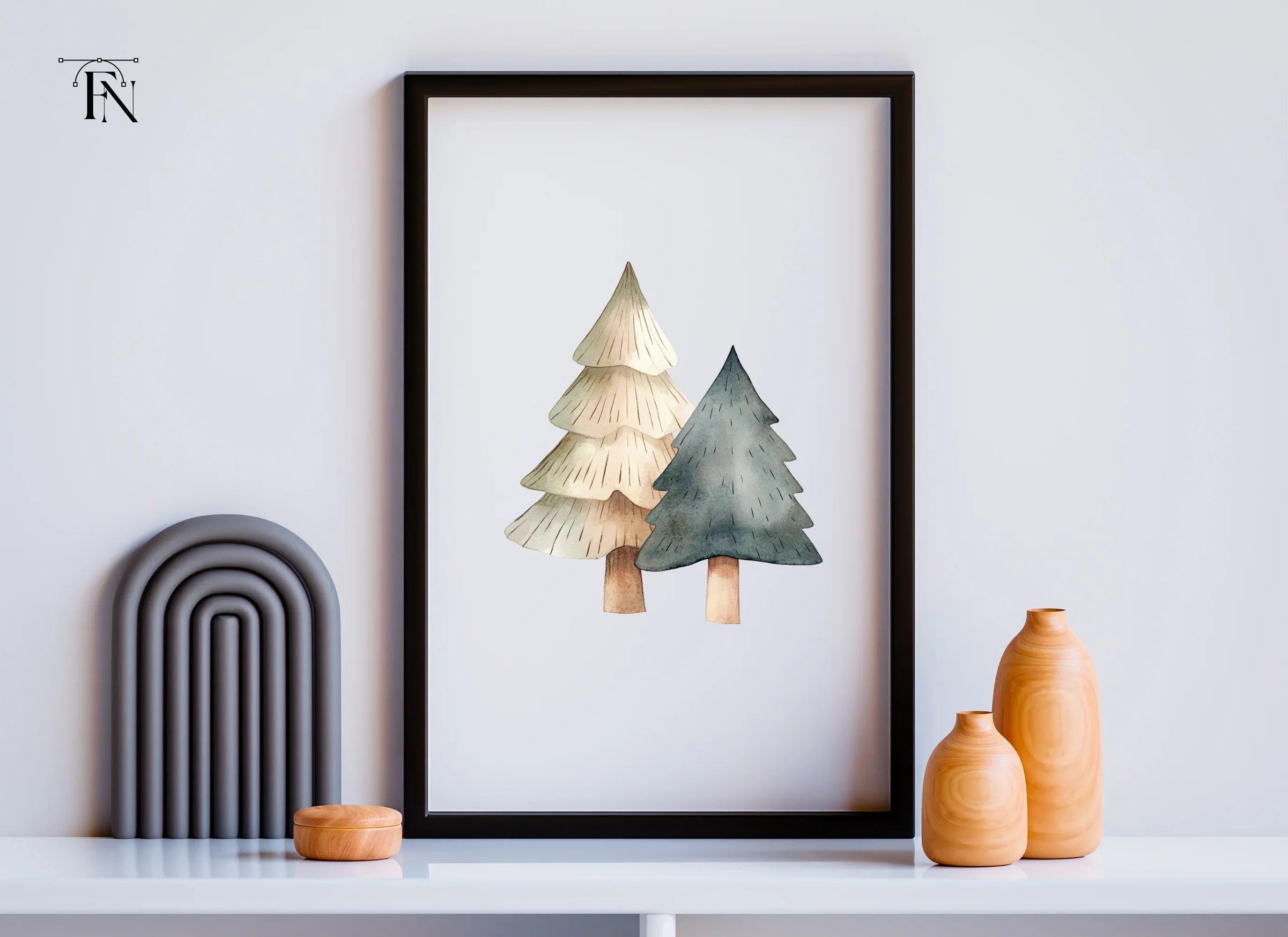 Winter Tree Clipart Bundle