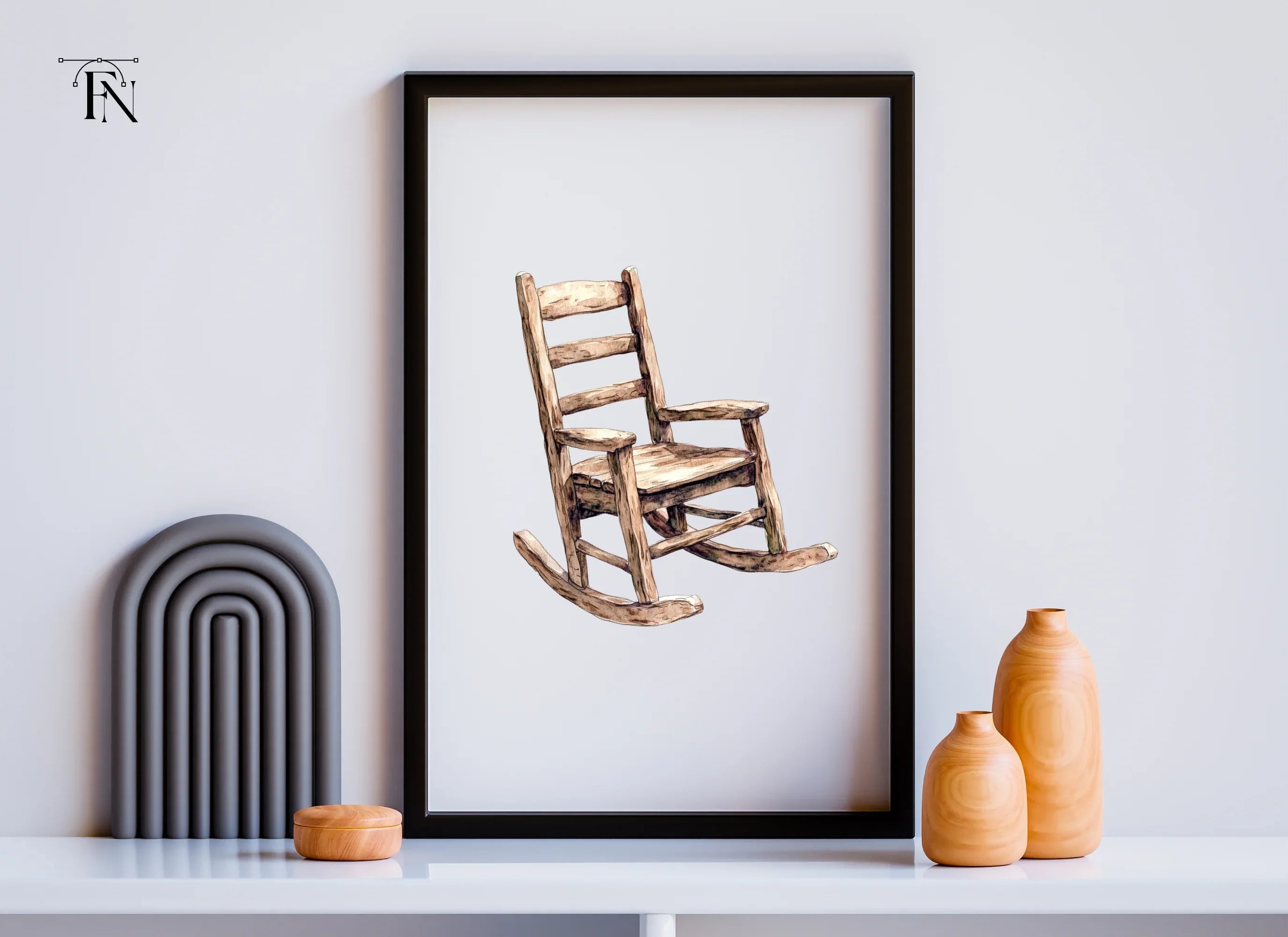 Vintage Rocking Chair Clipart Bundle