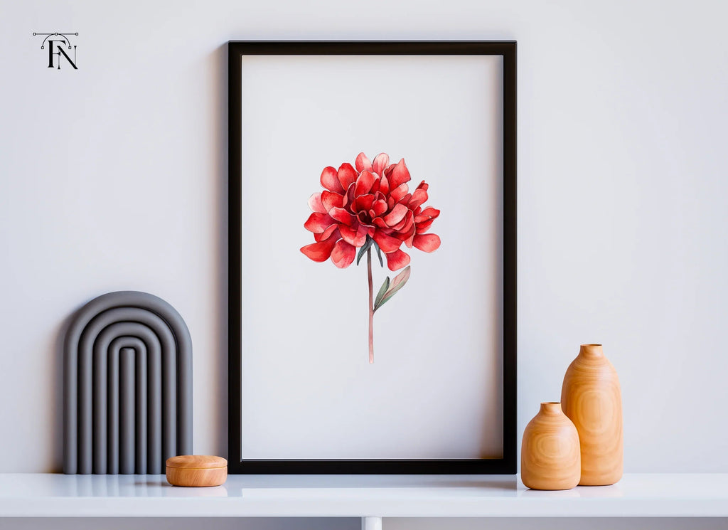 Stunning Red Peony Clipart Bundle