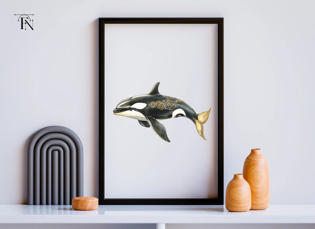 Majestic Orca Whale Clipart Bundle