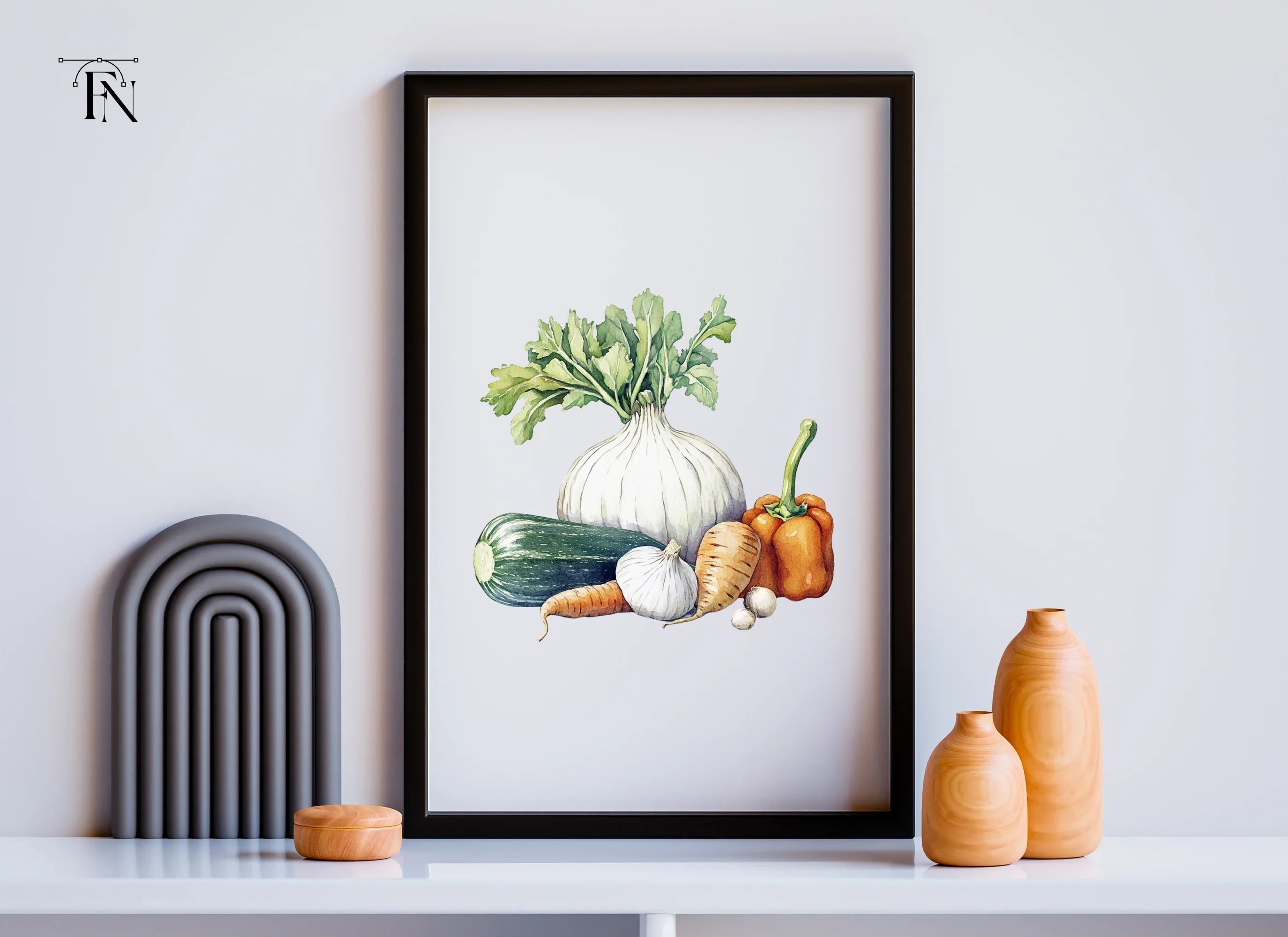 Fresh Garden Vegetables Clipart Bundle