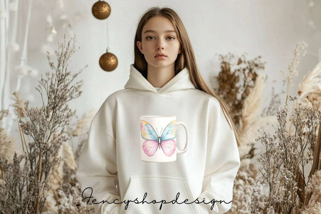 Butterfly Mugs Clipart Bundle