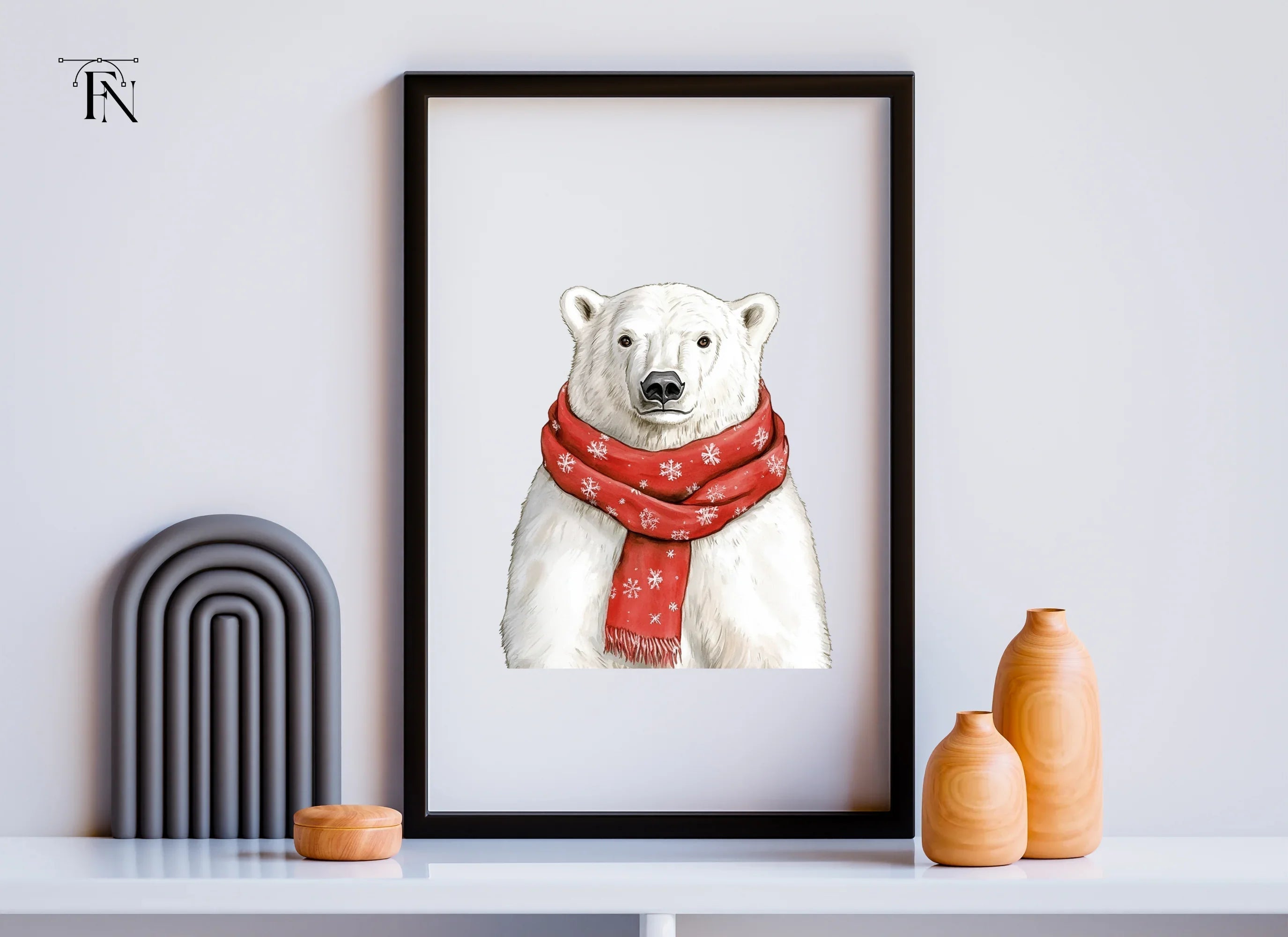 Festive Polar Bear Clipart Bundle