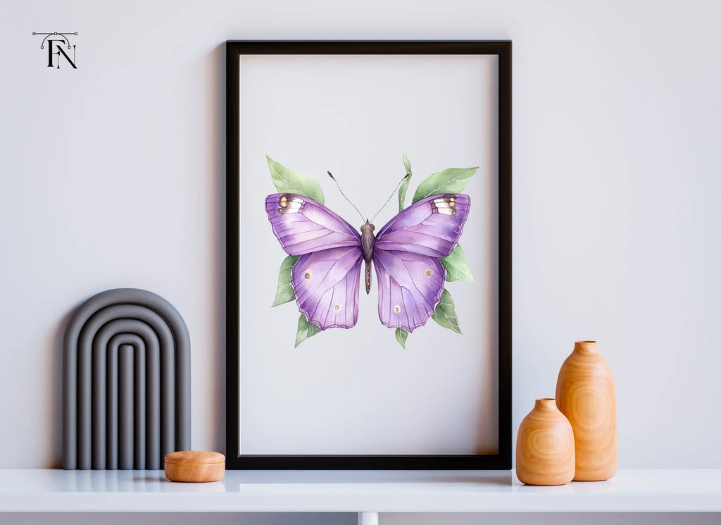 Purple Butterflies Clipart Bundle