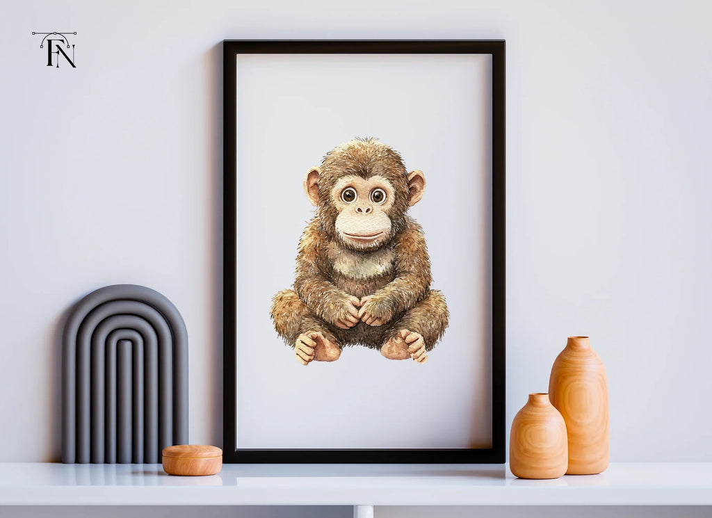 Adorable Baby Monkey Clipart Bundle