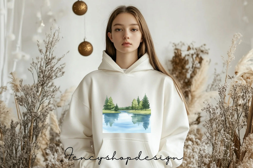 Serene Lake Landscape Clipart Bundle