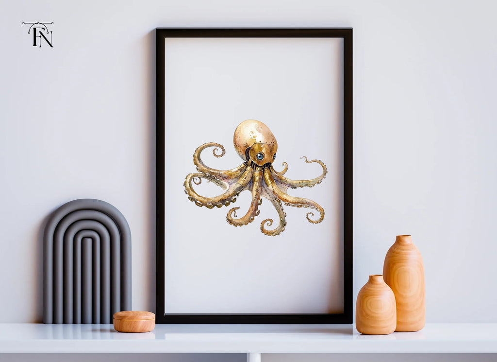 Steampunk Octopus Clipart Bundle