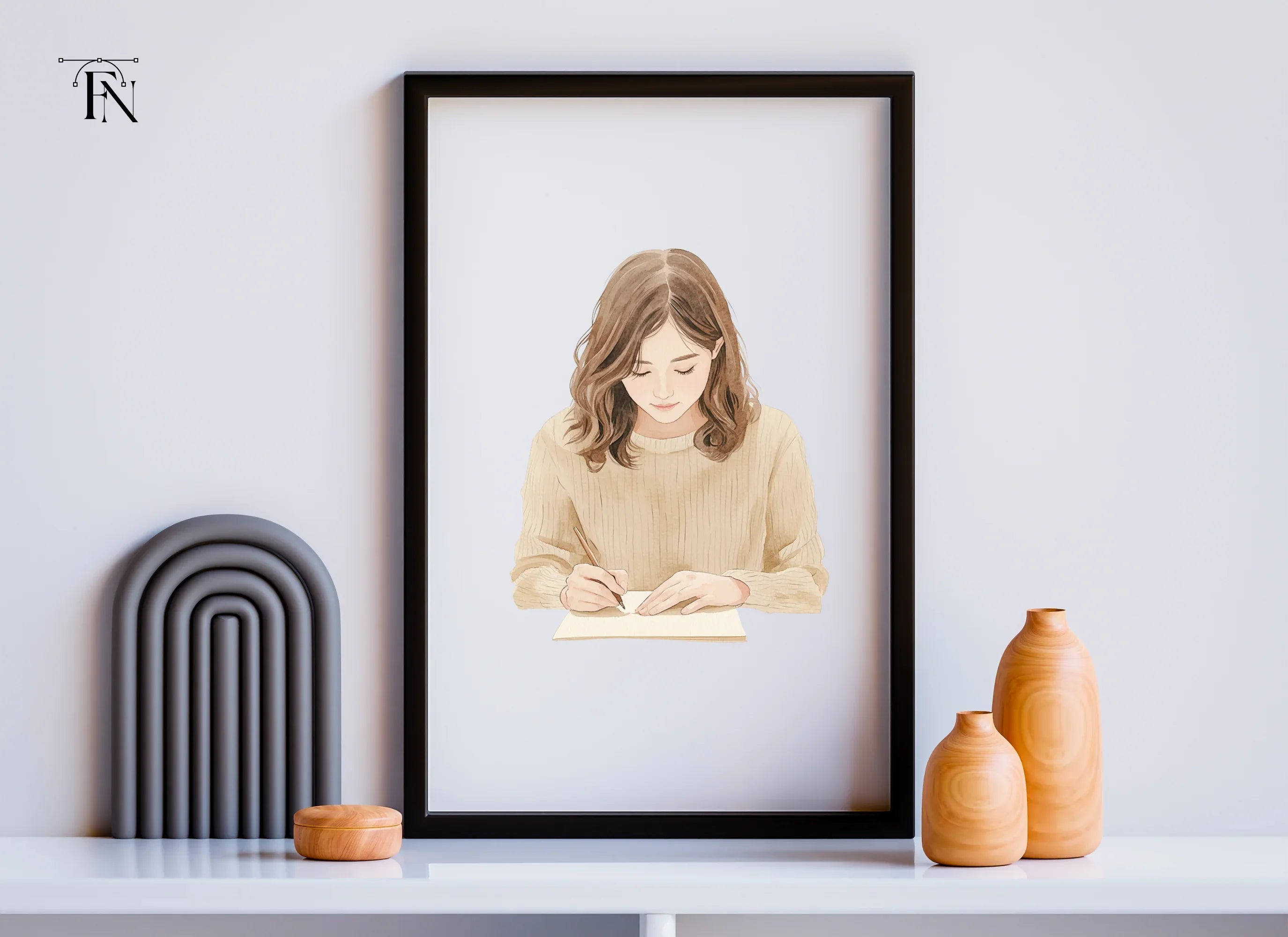 Creative Woman Writing Clipart Bundle
