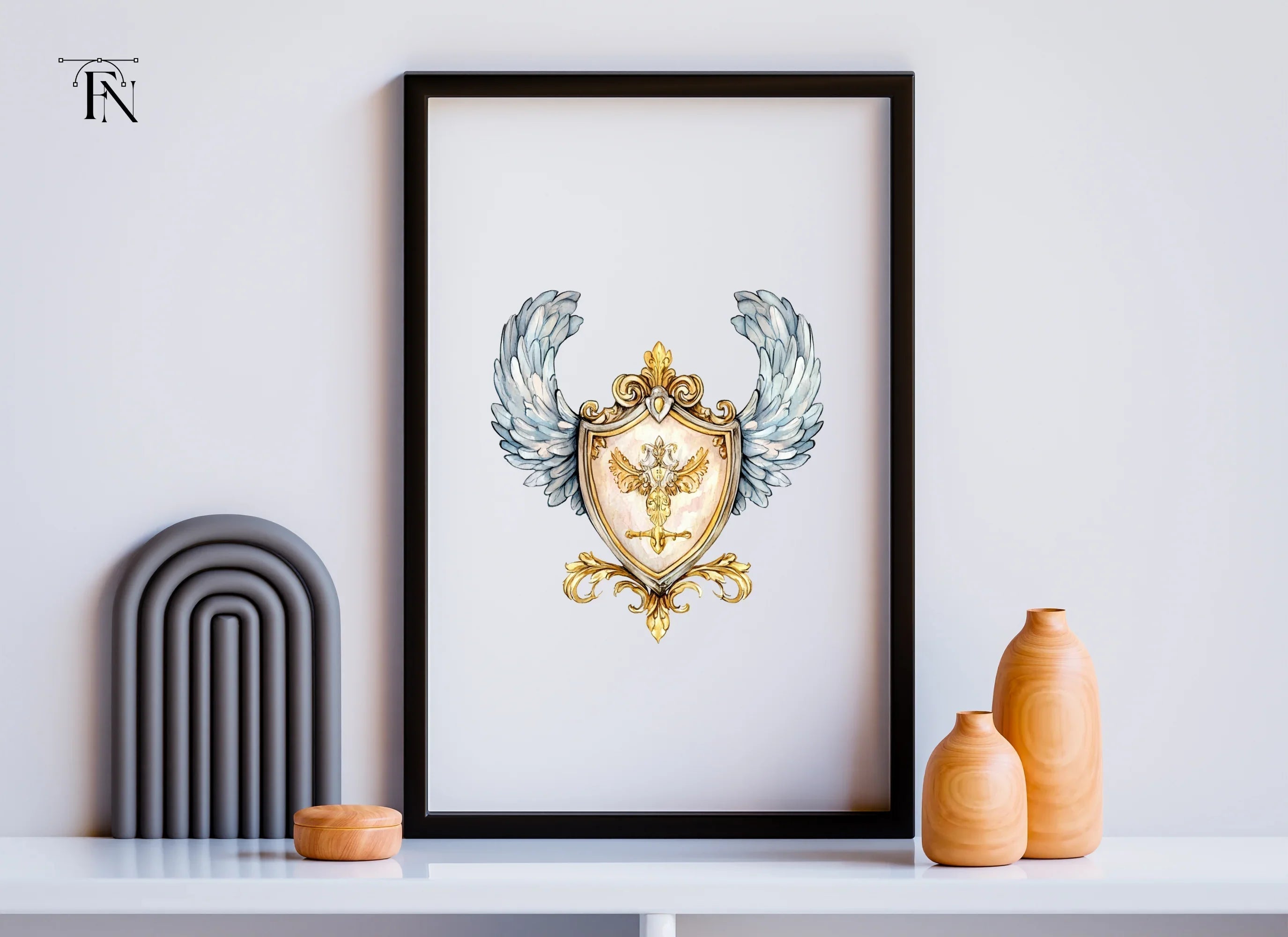 Angelic Shield Clipart Bundle
