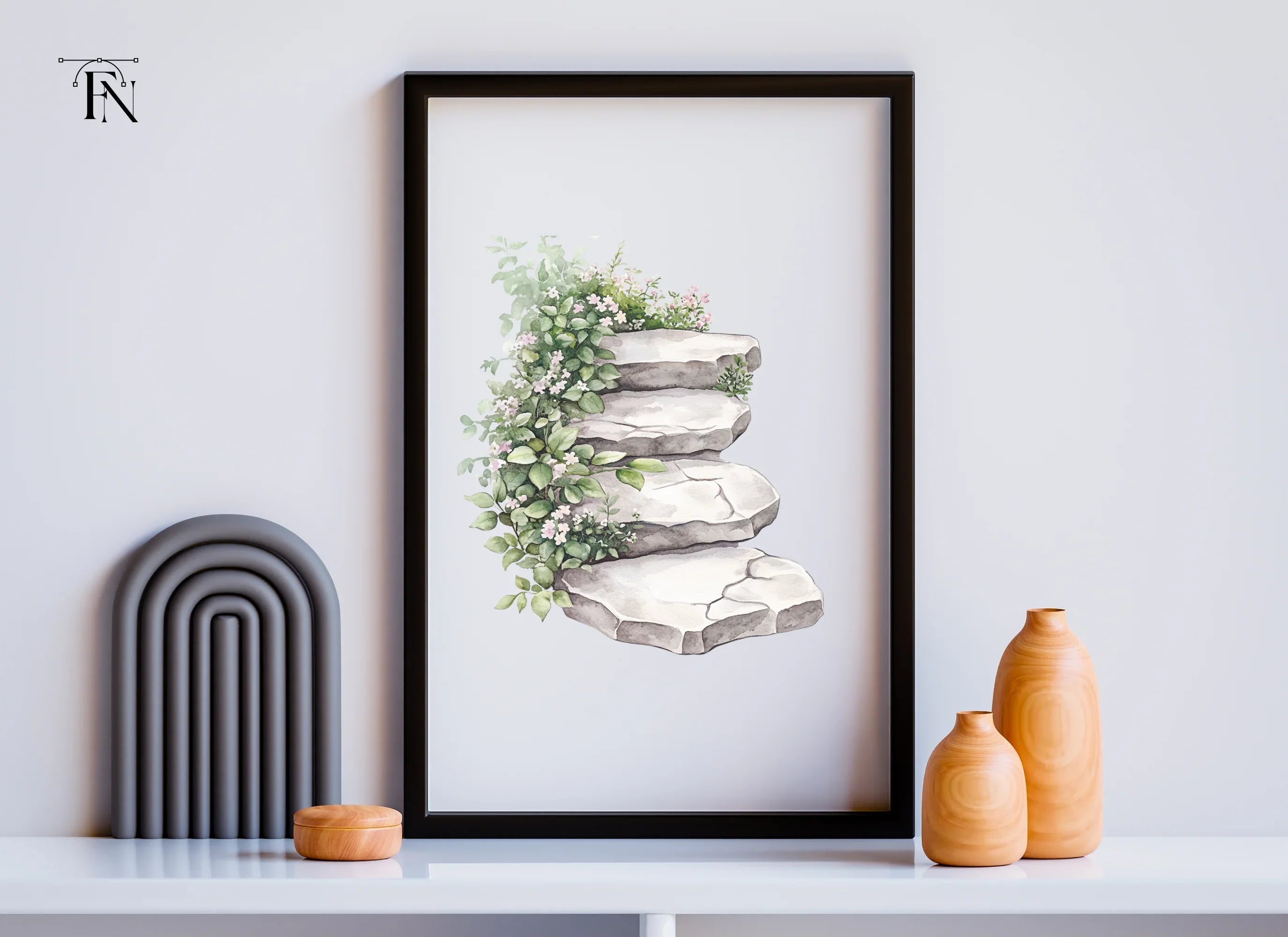 Stone Steps Clipart Bundle