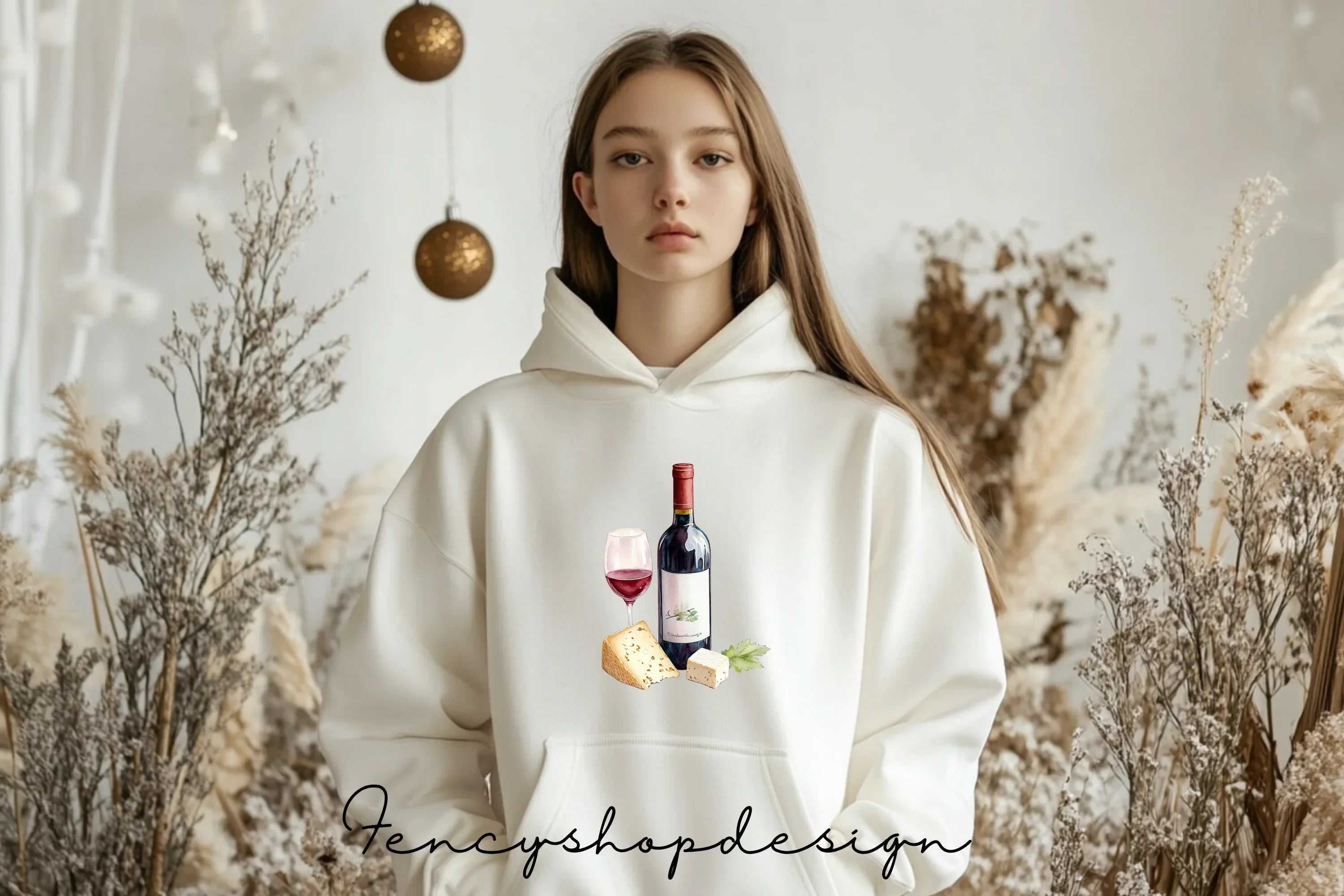 Wine and Cheese Clipart Bundle