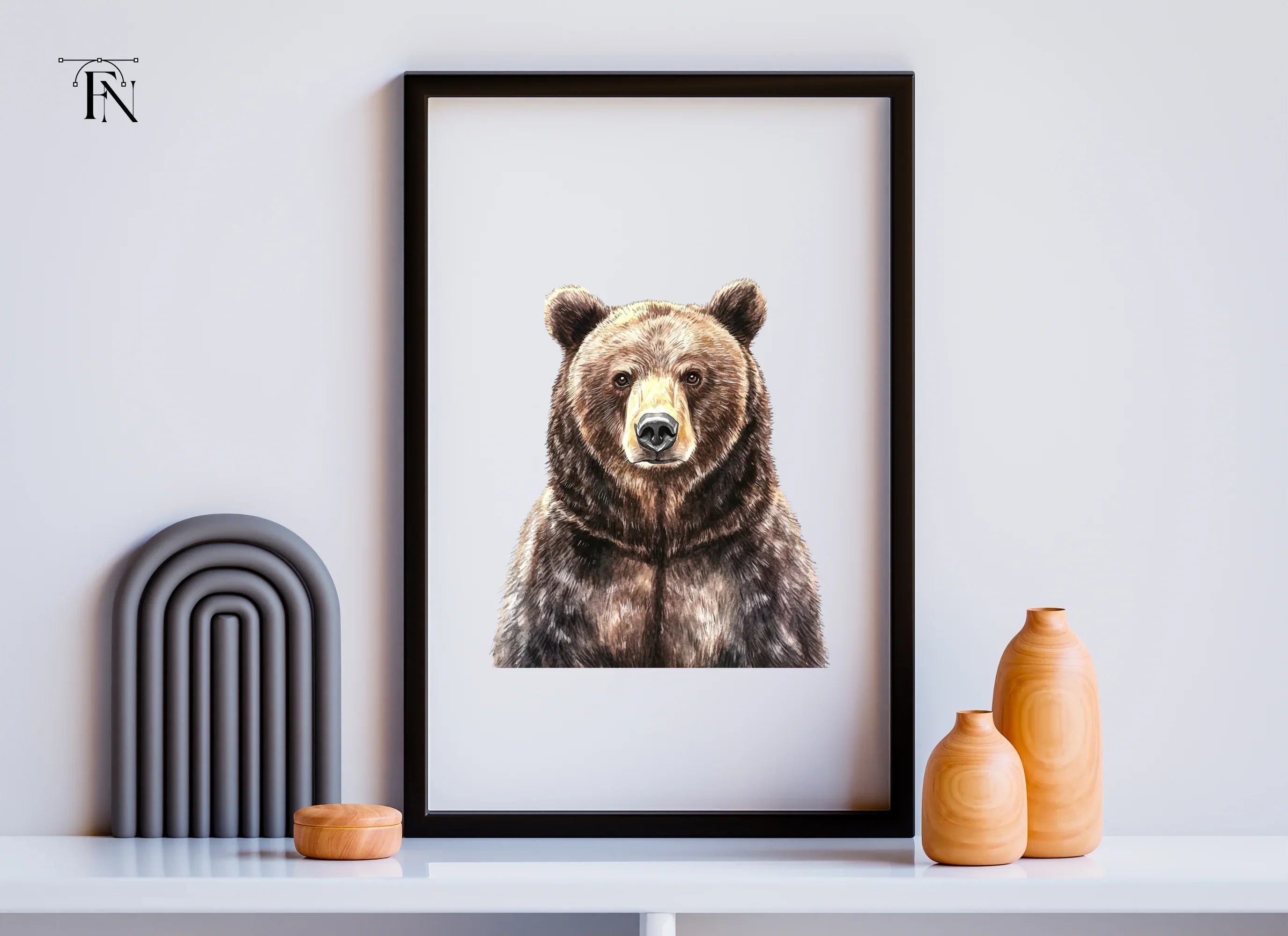 Grizzly Bear Portraits Clipart Bundle
