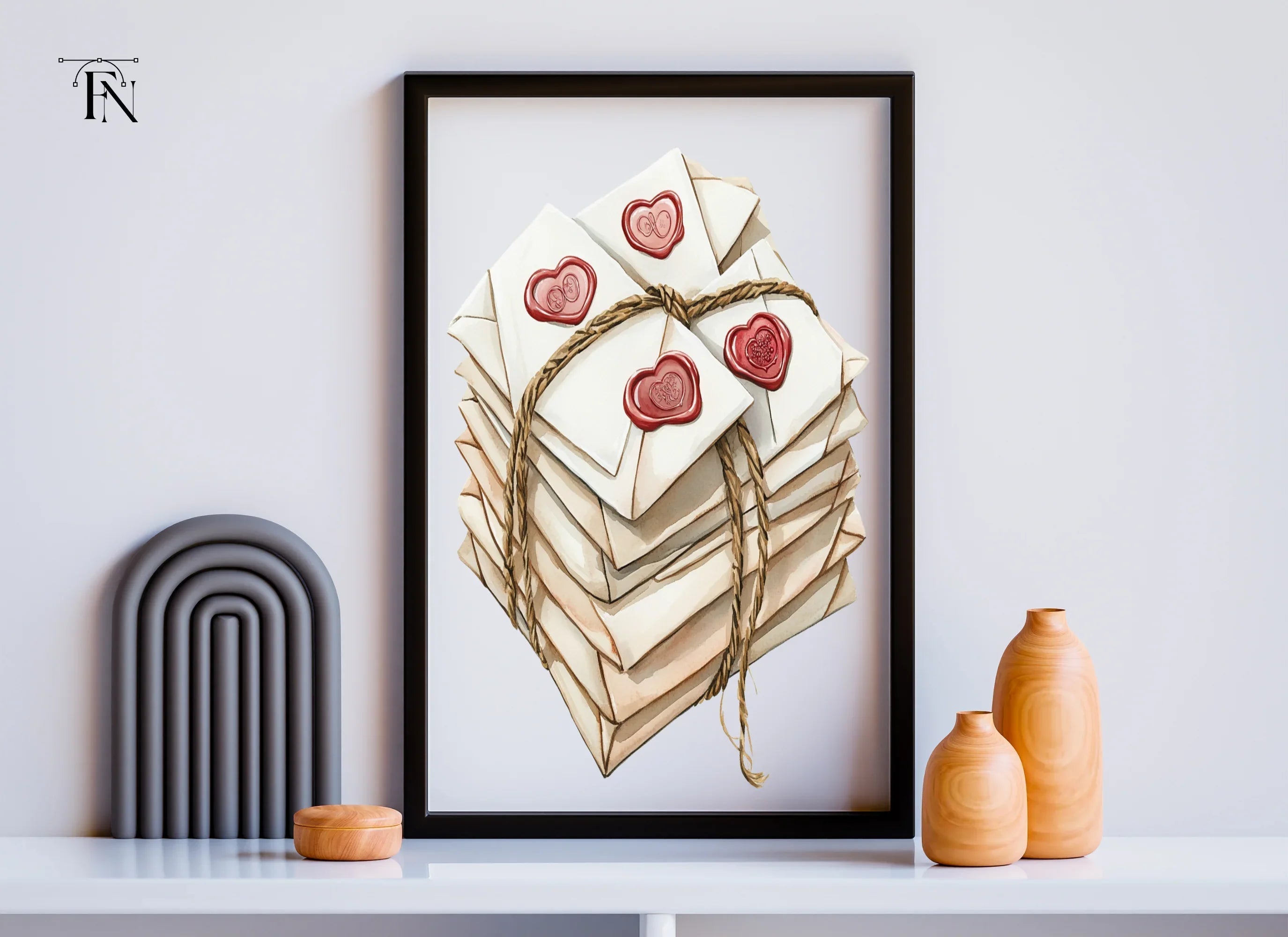 Vintage Love Letter Clipart Bundle