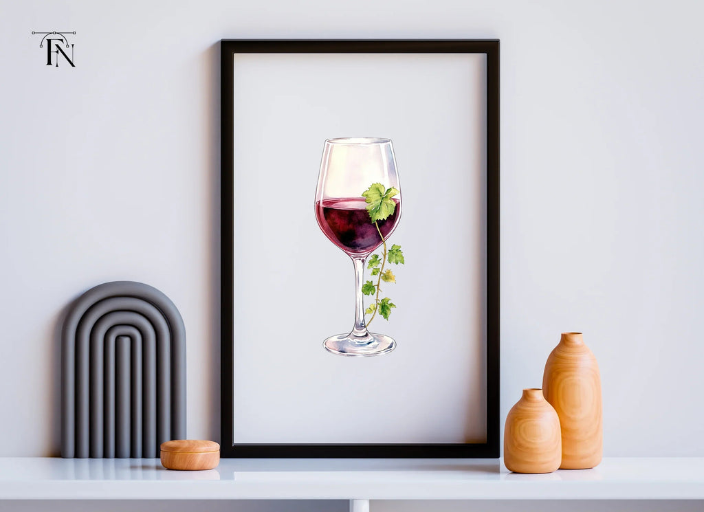 Red Wine Glasses Clipart Bundle