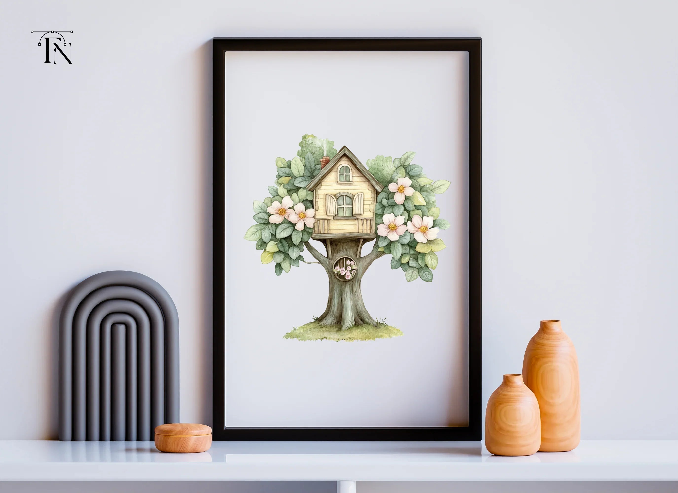 Whimsical Treehouse Clipart Bundle