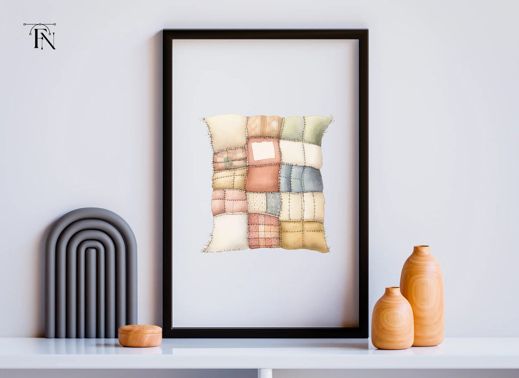 Patchwork Quilt Pillow Clipart Bundle