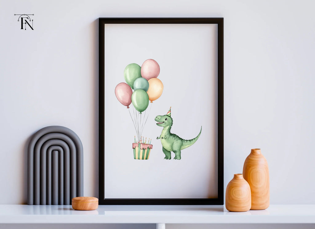 Cute Dinosaur Birthday Party Clipart Bundle