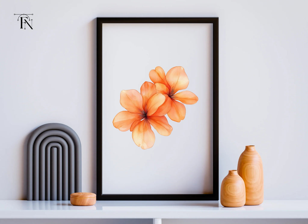 Orange Flower Clusters Clipart Bundle