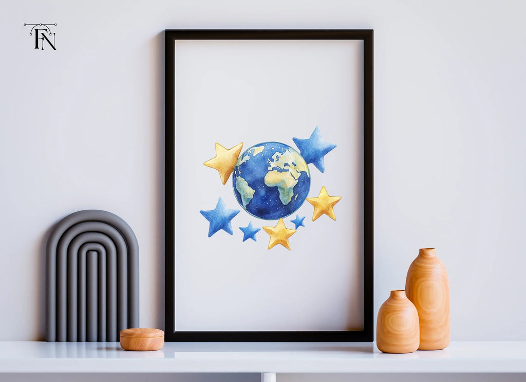 Earth and Stars Clipart Bundle