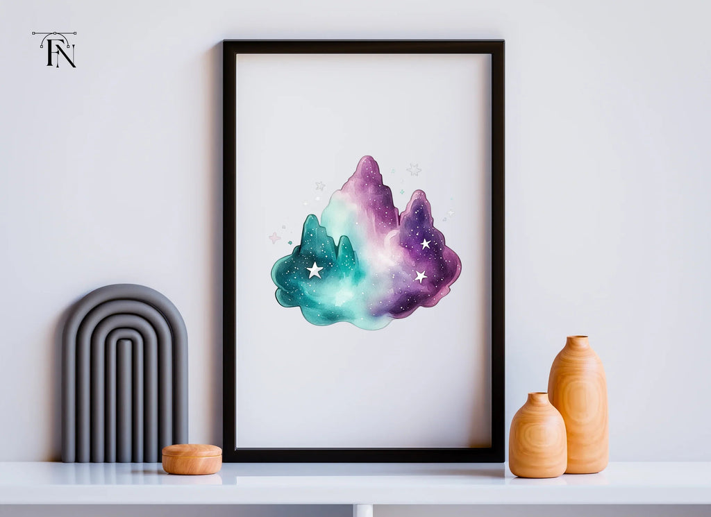Galaxy Starry Cloud Clipart Bundle