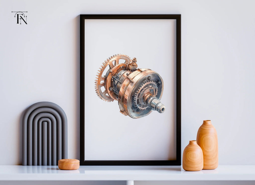 Steampunk Gear Mechanism Clipart Bundle