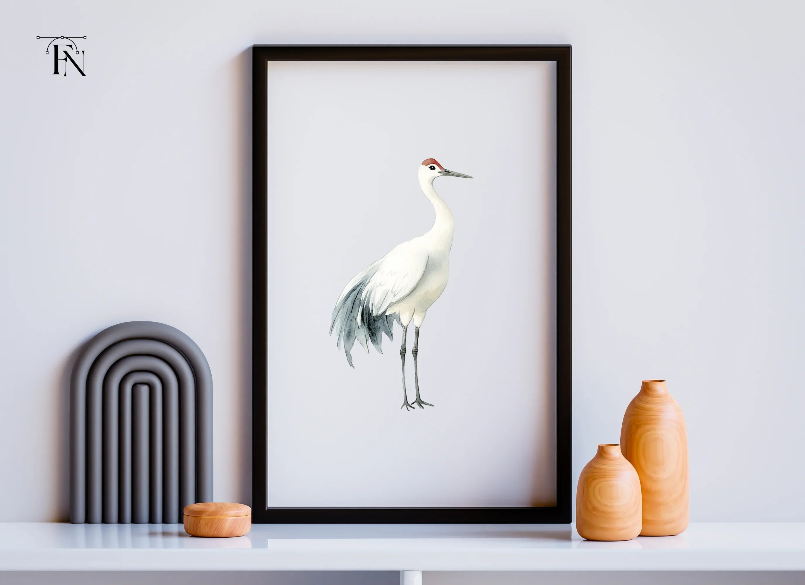 Elegant Japanese Crane Clipart Bundle