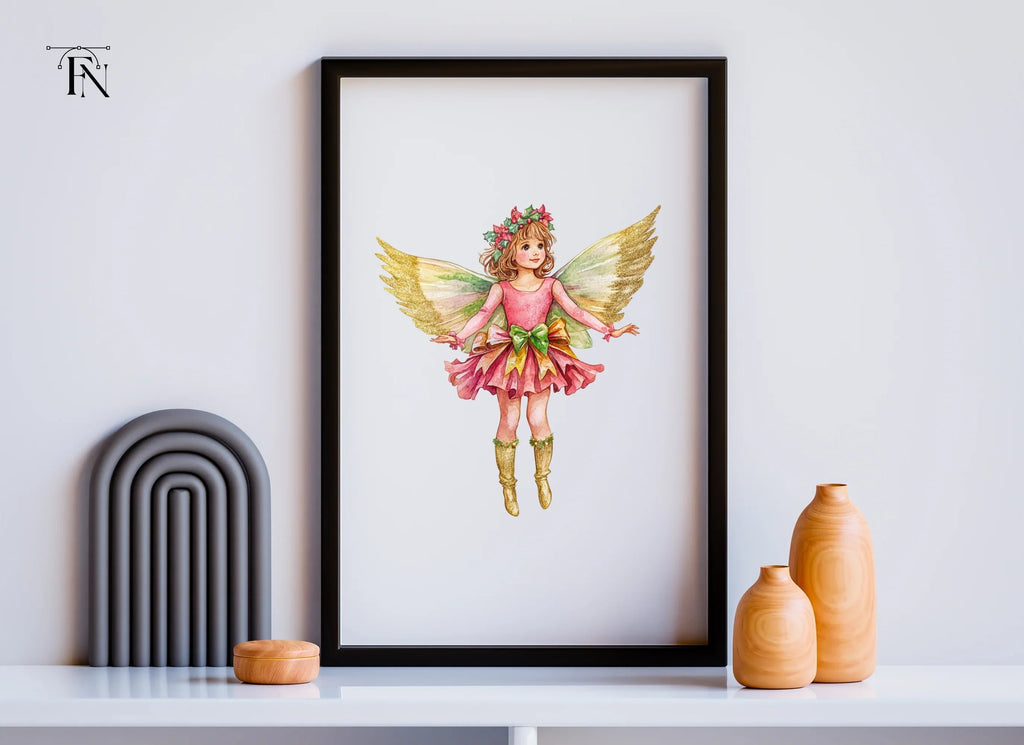 Elegant Christmas Fairy Clipart Bundle
