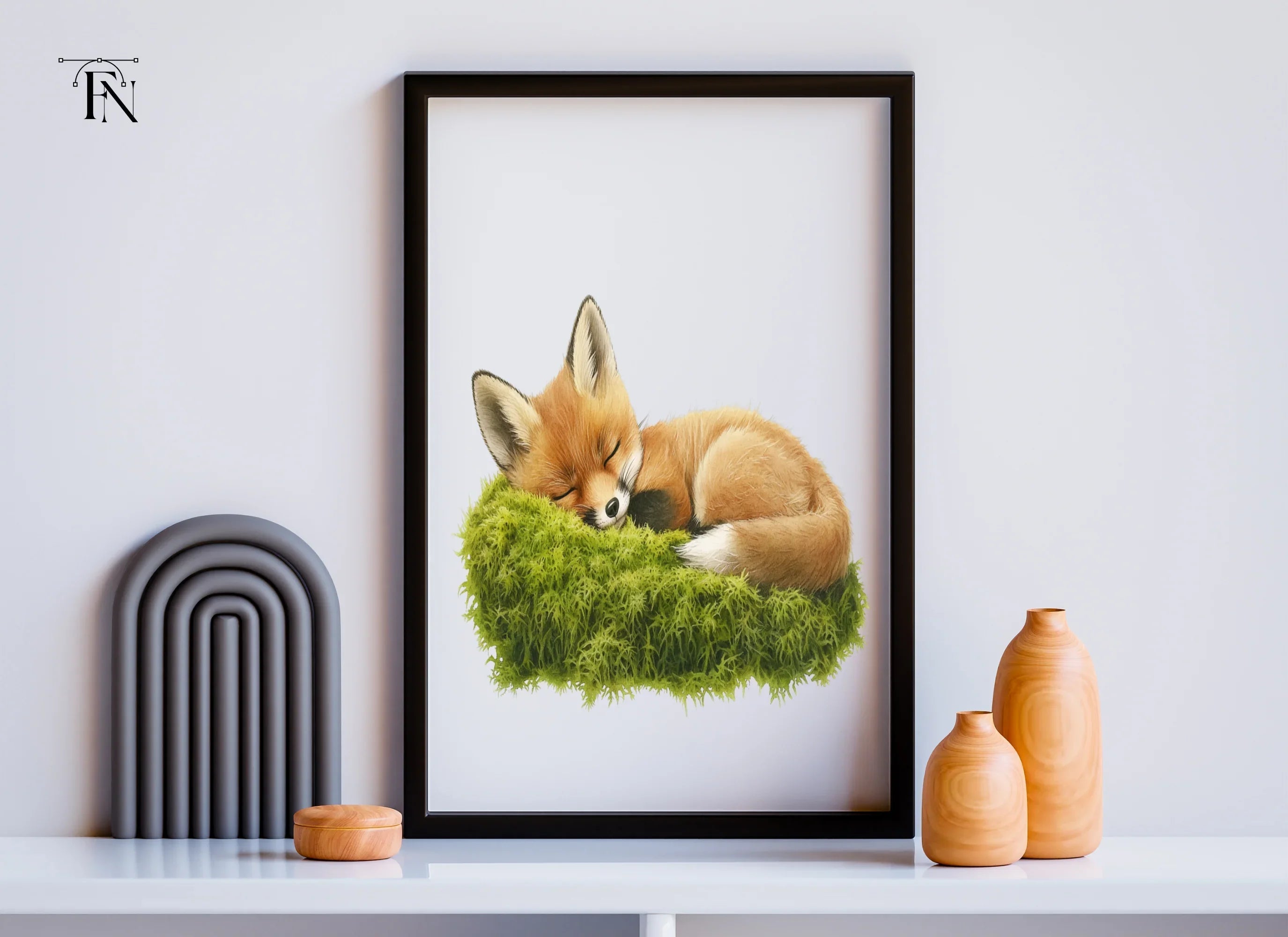 Cute Sleeping Fox Clipart Bundle