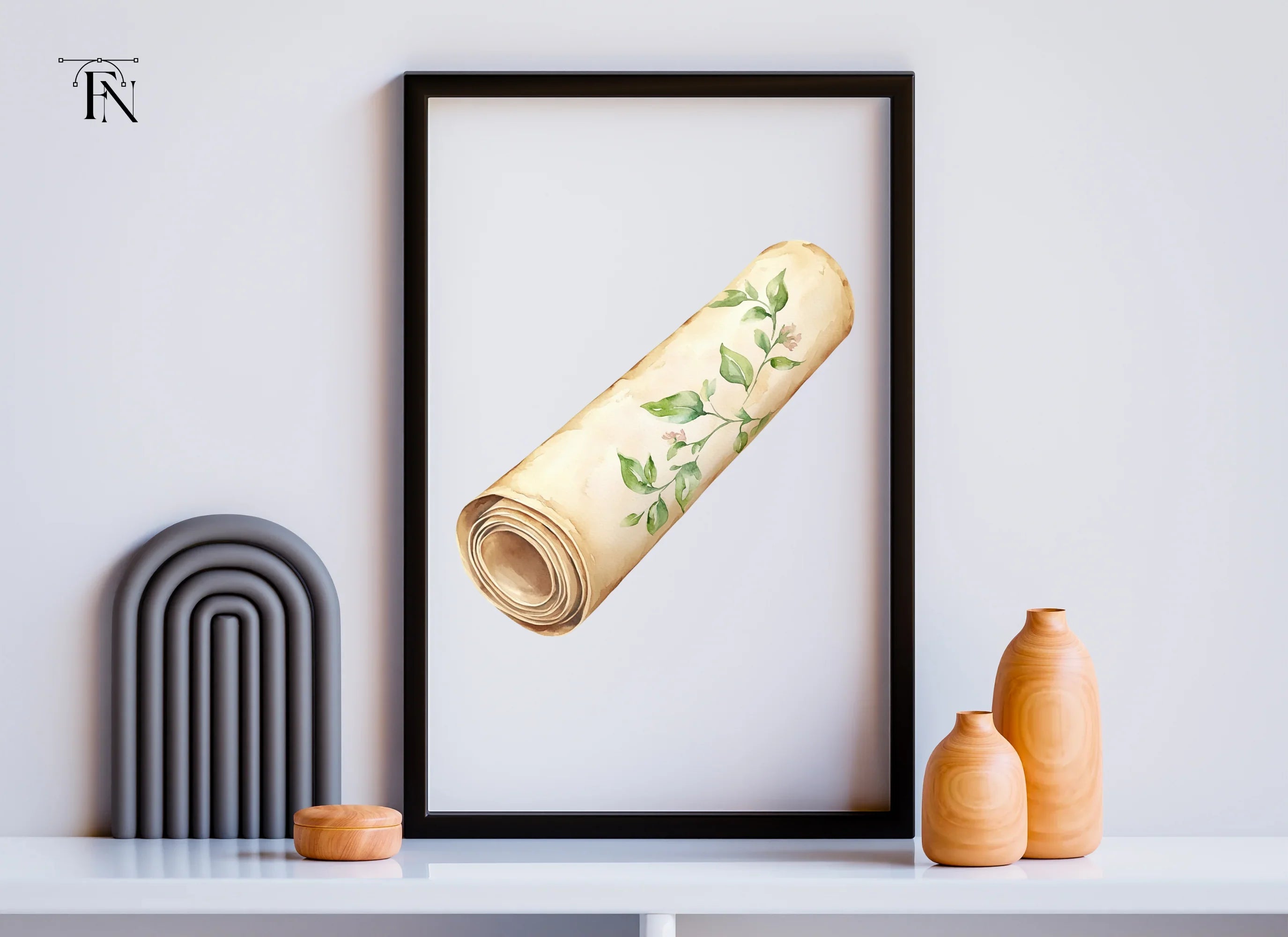 Leaf Scroll Clipart Bundle