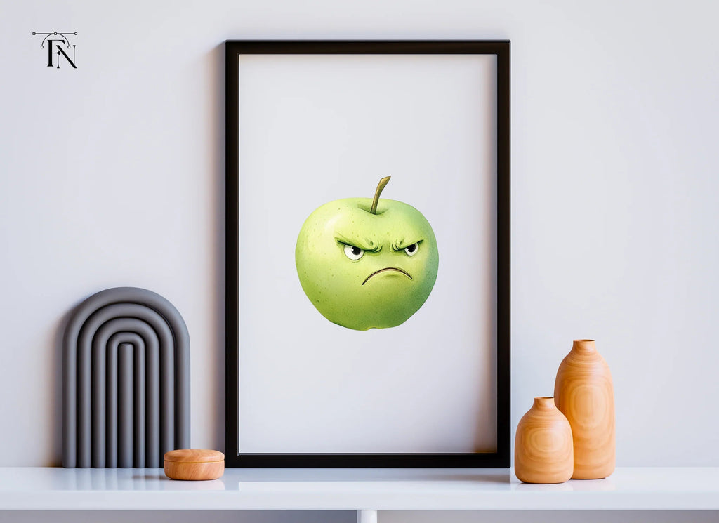Grumpy Green Apple Clipart Bundle