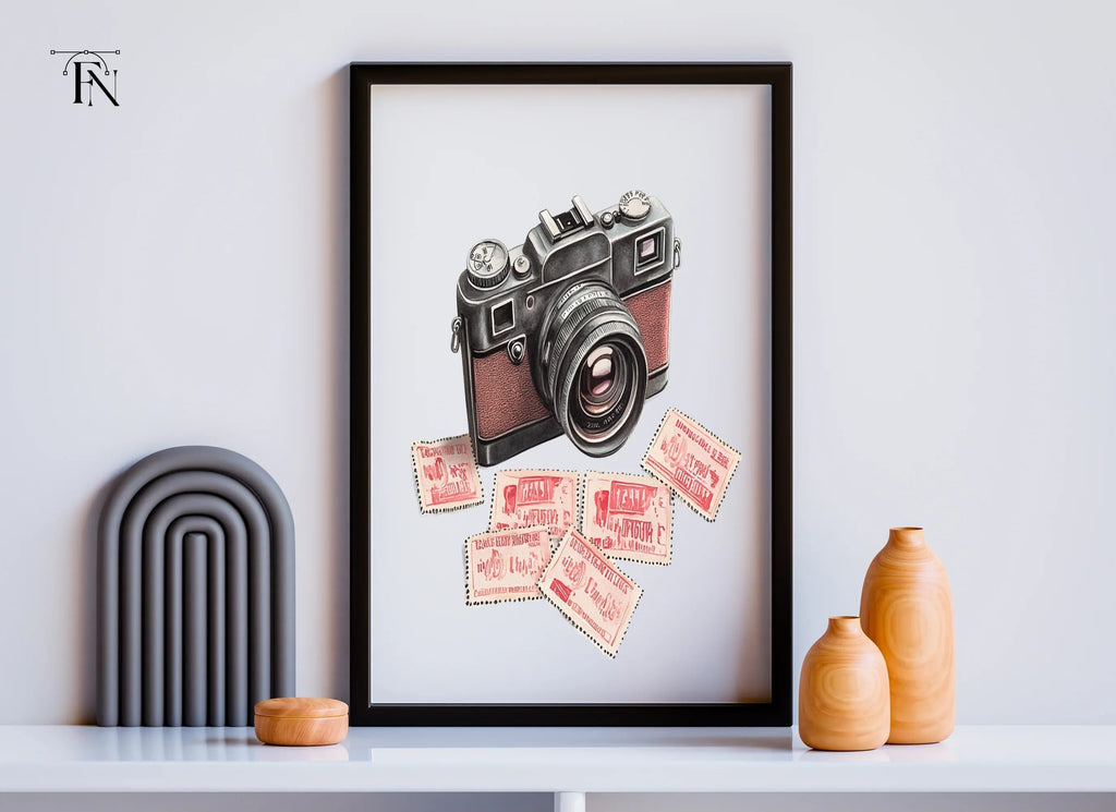 Vintage Camera Stamp Clipart Bundle