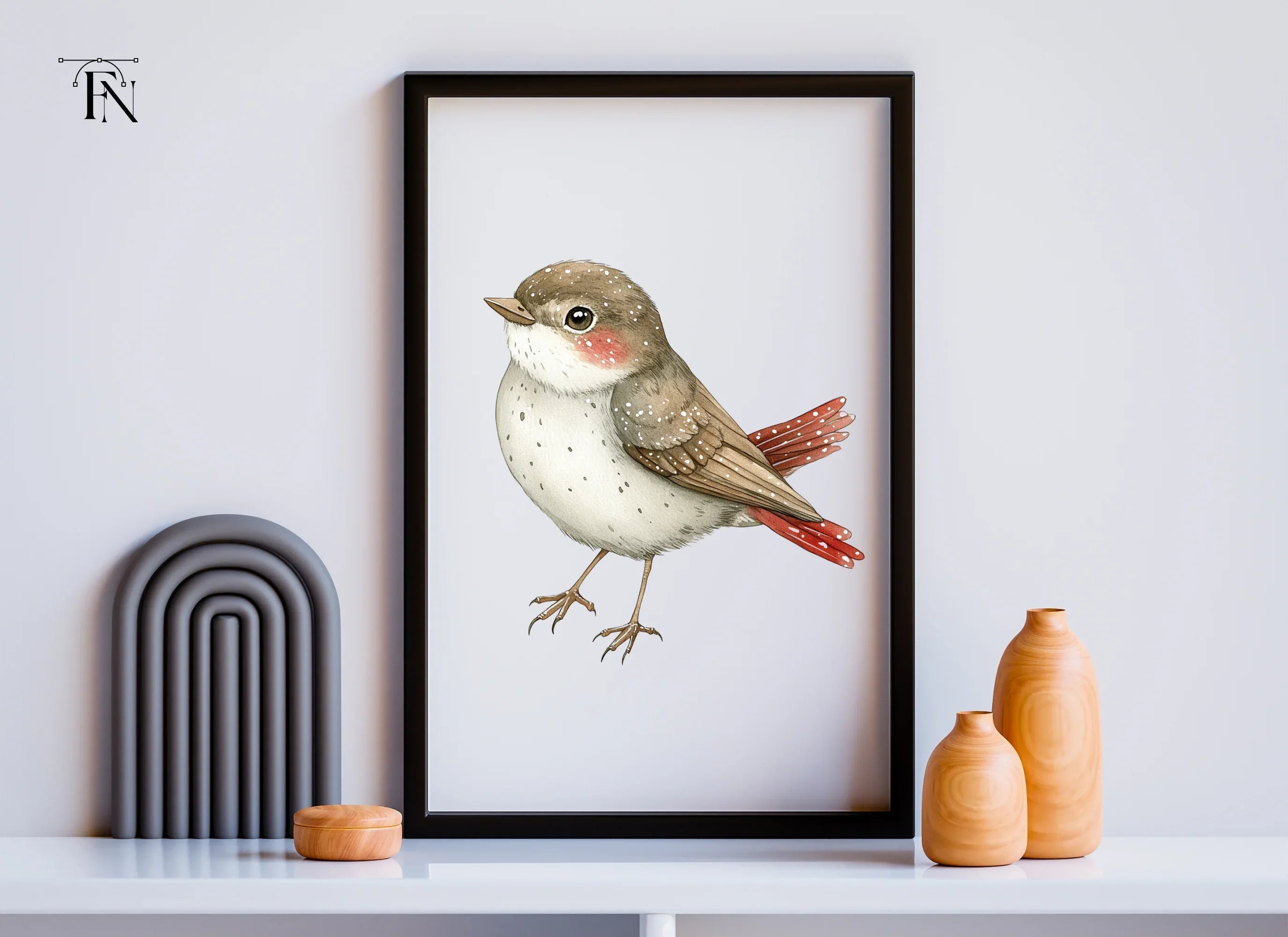 Charming Spotted Bird Clipart Bundle