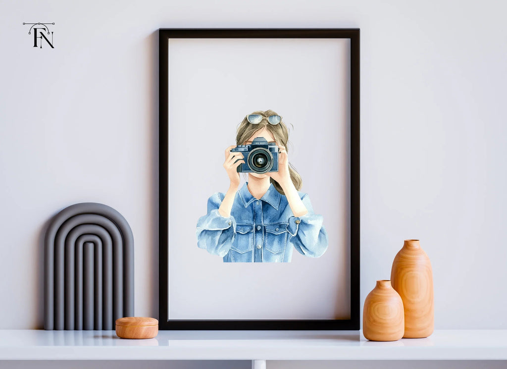Girl Photographer Clipart Bundle
