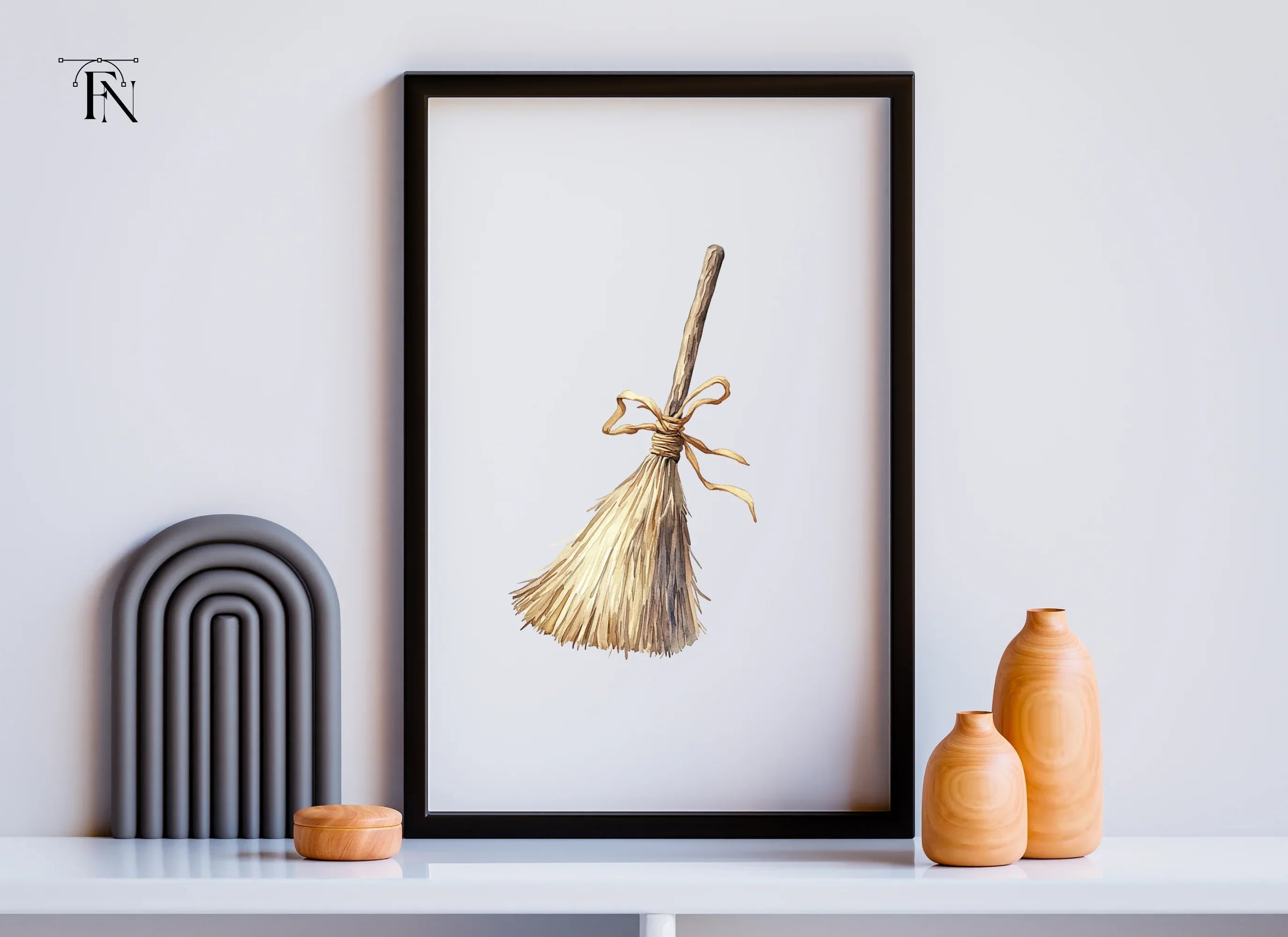 Rustic Broomstick Clipart Bundle